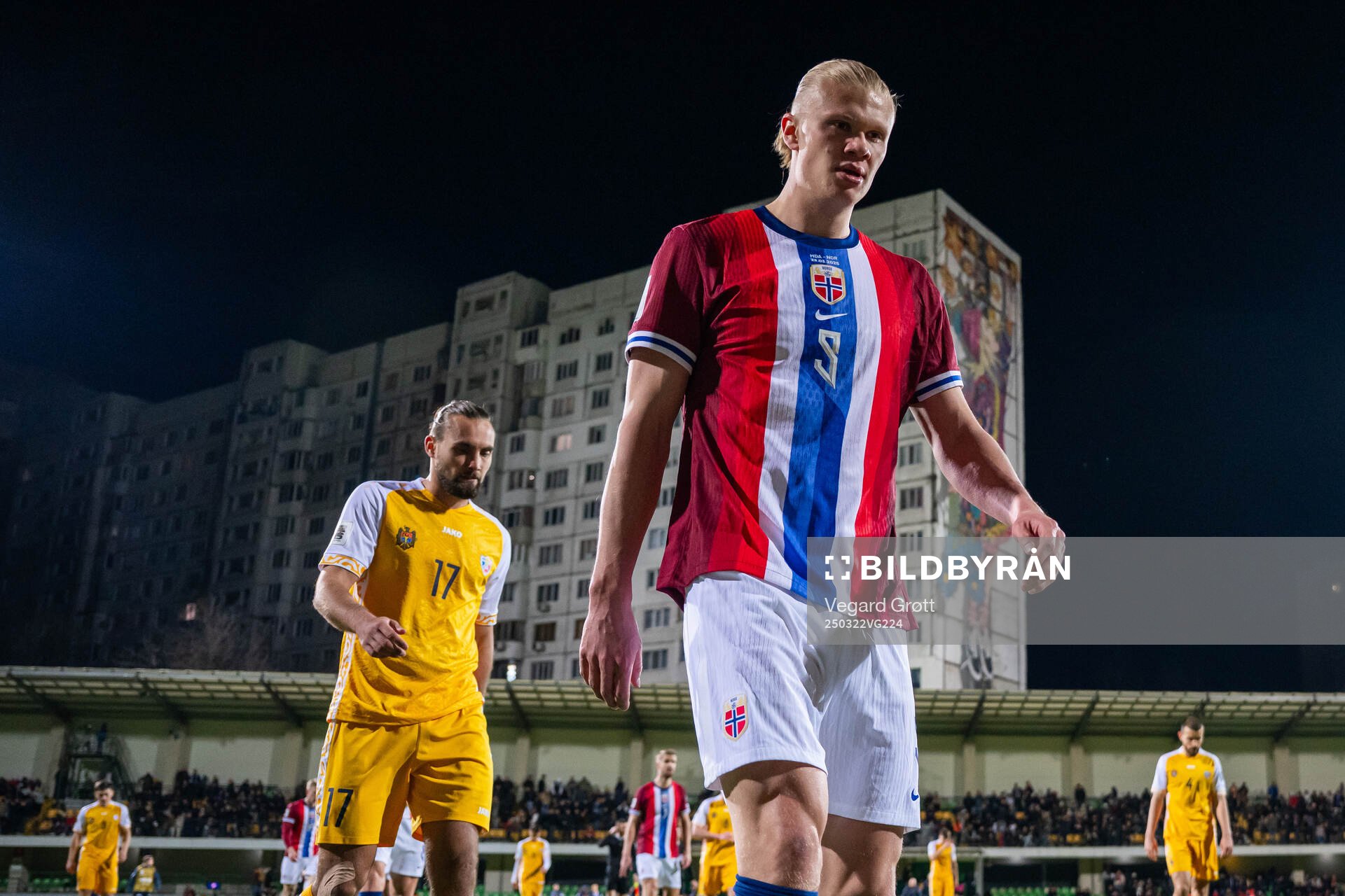Erling Braut Haaland of Norway at half-time