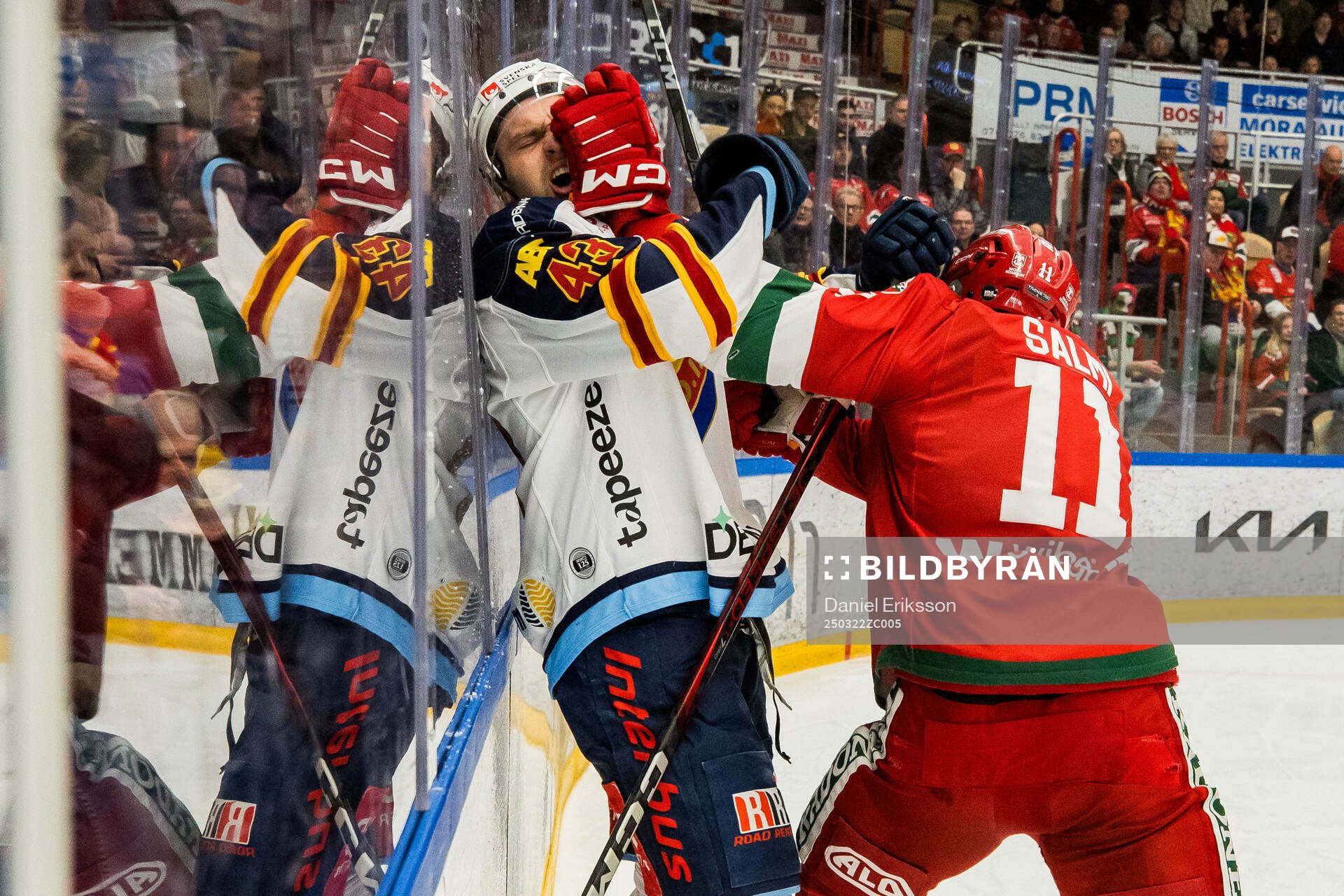 Djurgårdens Max Krogdahl och Moras Gustav Salmi-Lilja