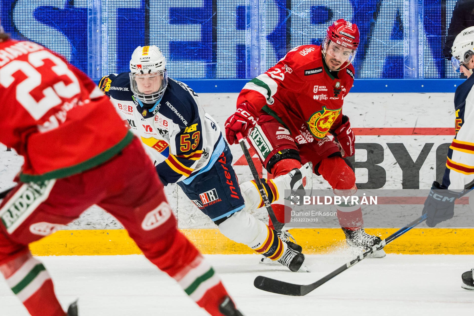 Djurgårdens David Blomgren och Moras Ludvig Levinsson