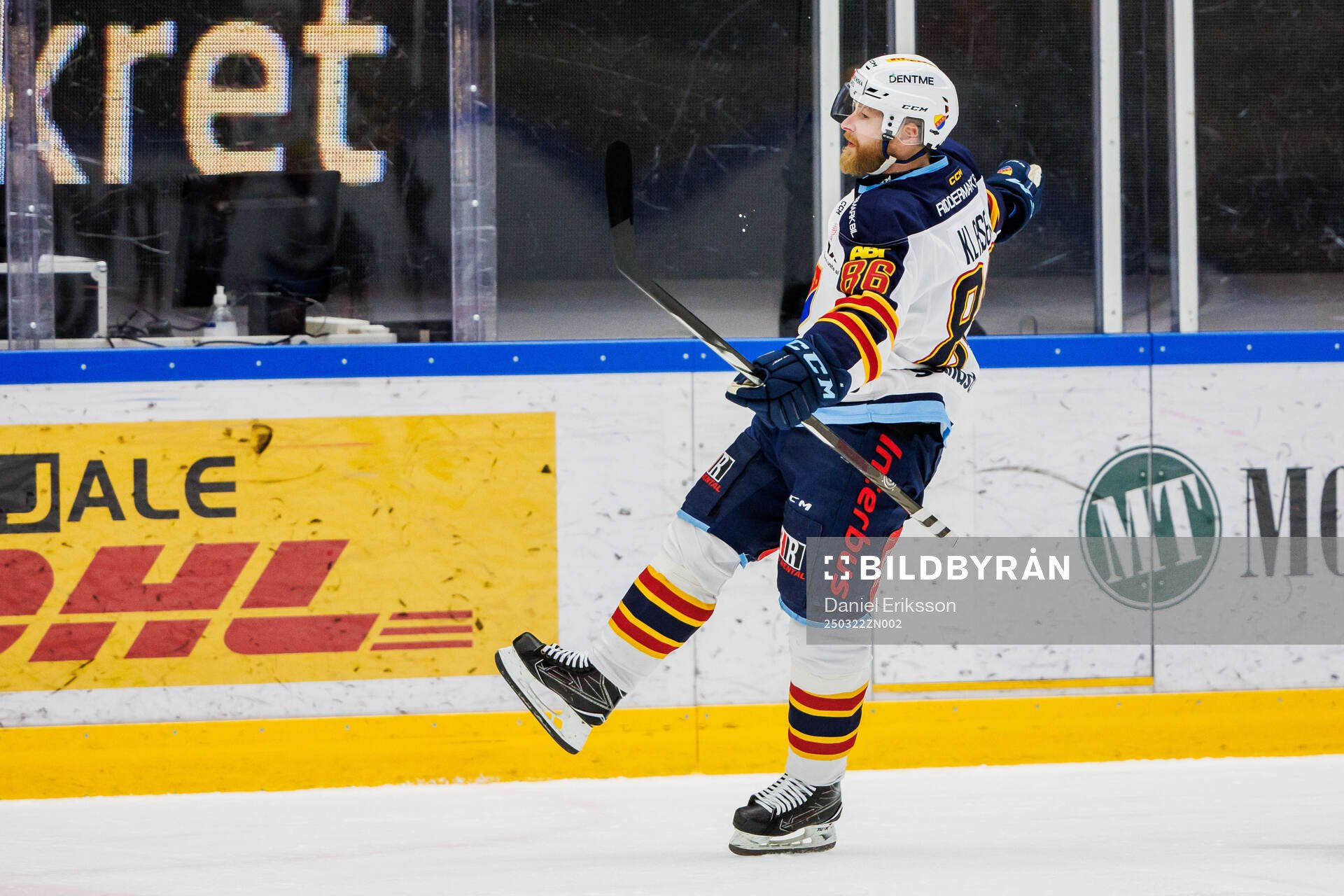 Djurgårdens Linus Klasen jublar