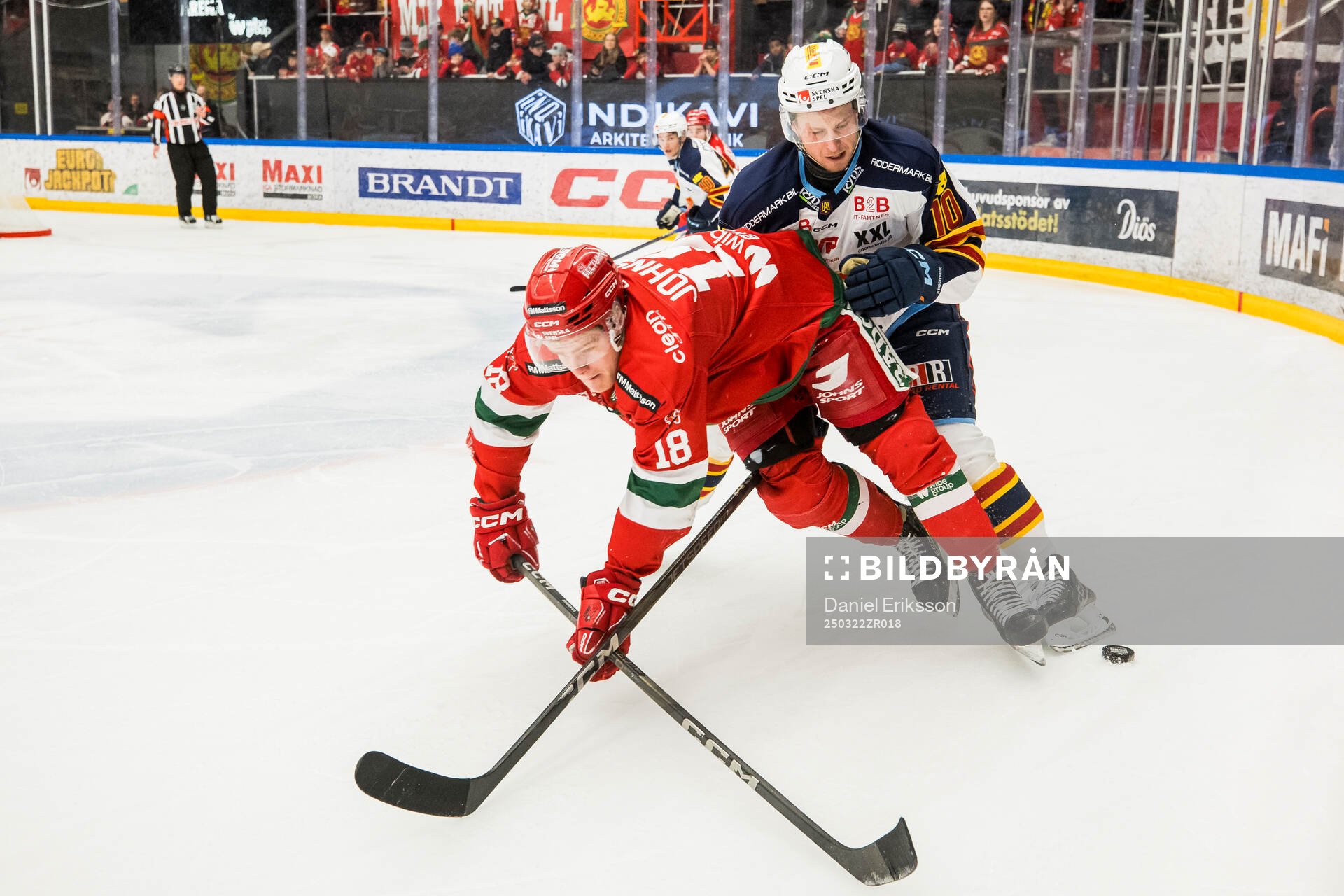 Moras Martin Johnsen och Djurgårdens Jakob Ragnarsson