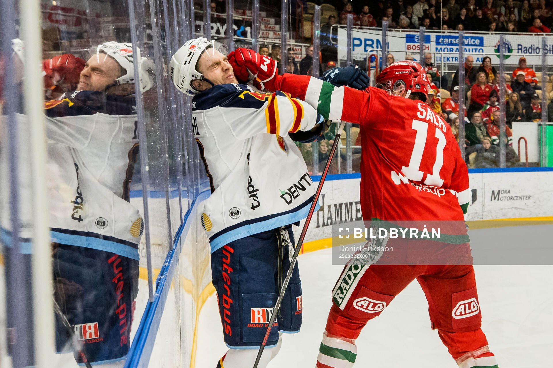 Djurgårdens Max Krogdahl och Moras Gustav Salmi-Lilja