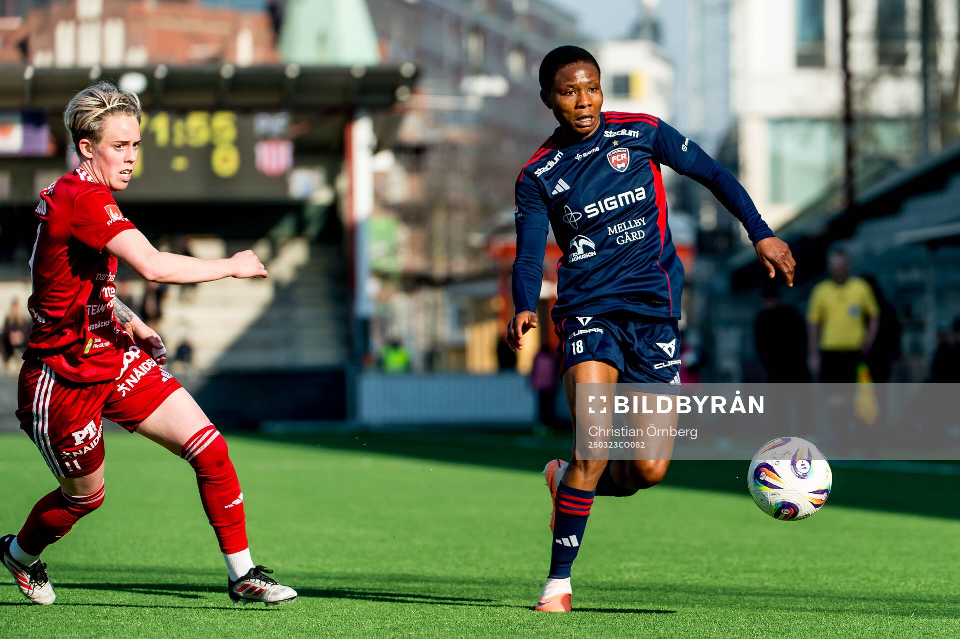 Rosengårds Halimatu Ayinde och Piteås Cecilia Edlund