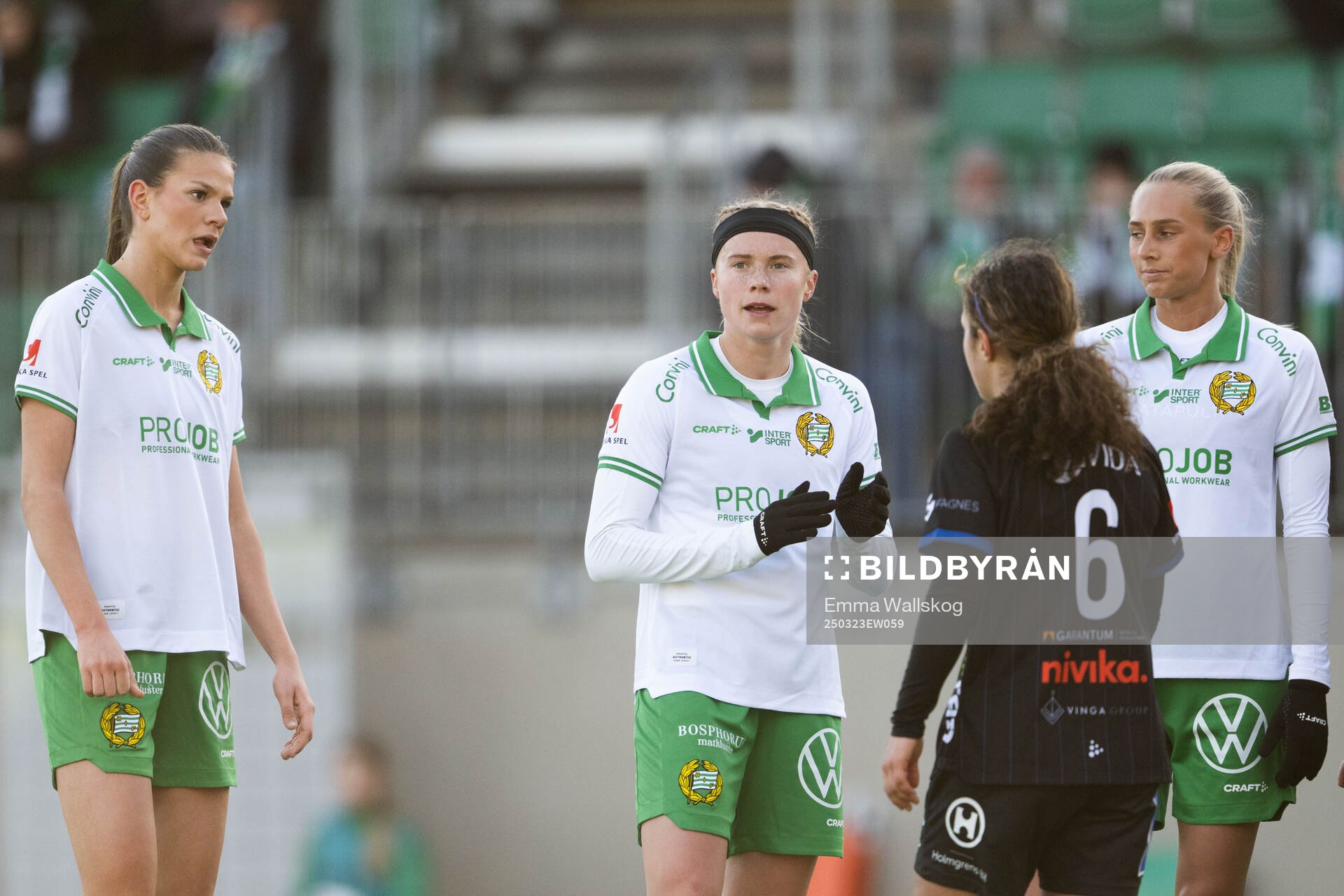 Hammarbys Bella Andersson, Julie Blakstad och och Ellen