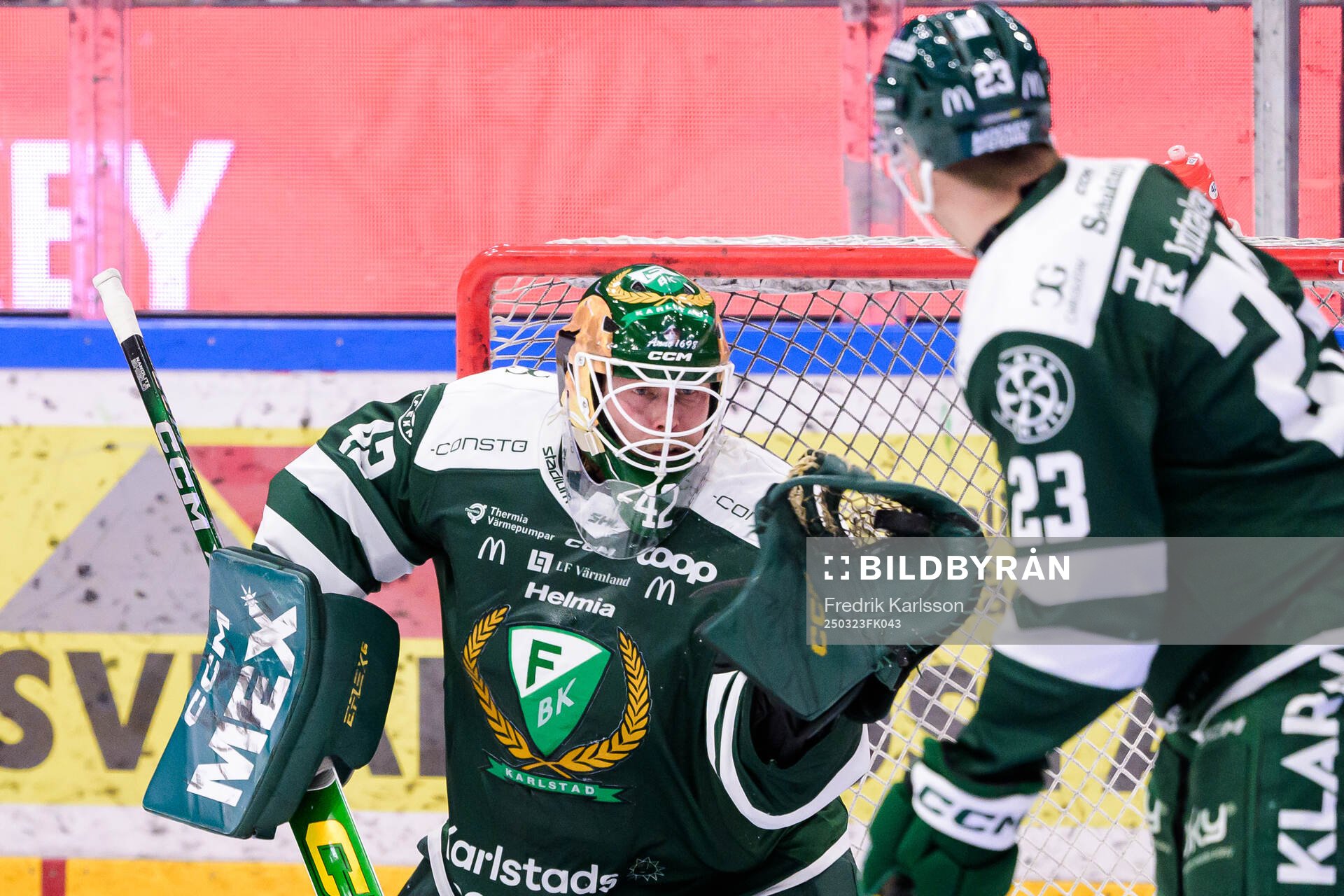 Färjestads målvakt Anders Lindbäck