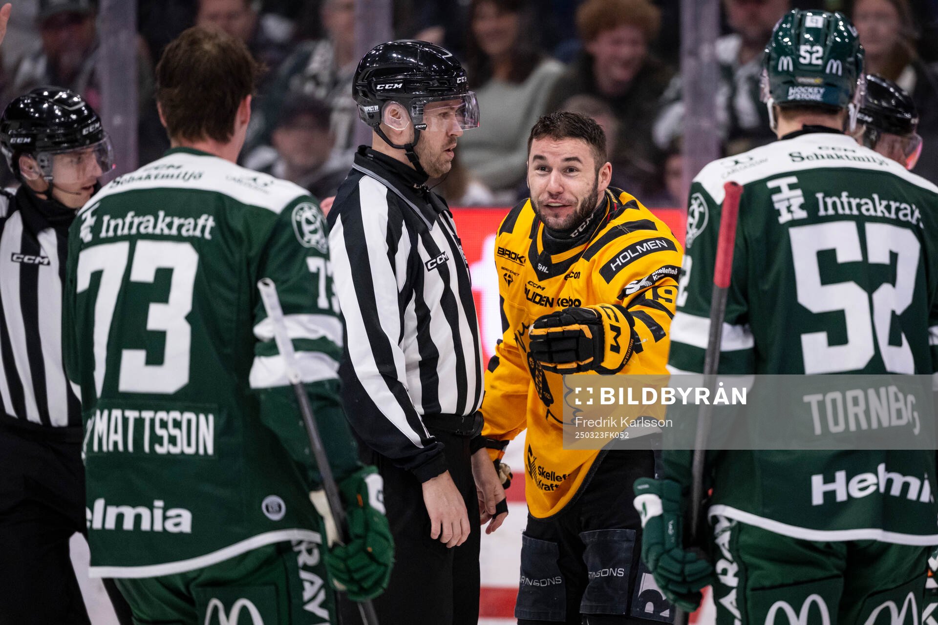 Färjestads Adam Ollas Mattsson och Skellefteås Martins
