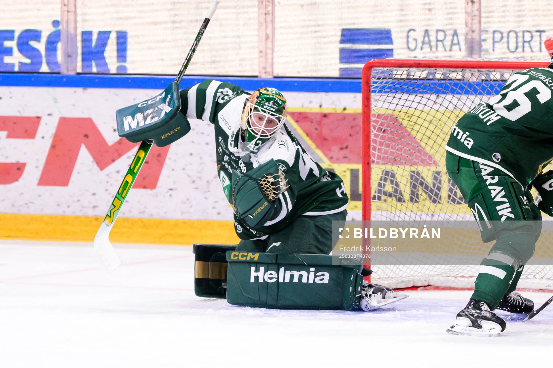 Färjestads målvakt Anders Lindbäck