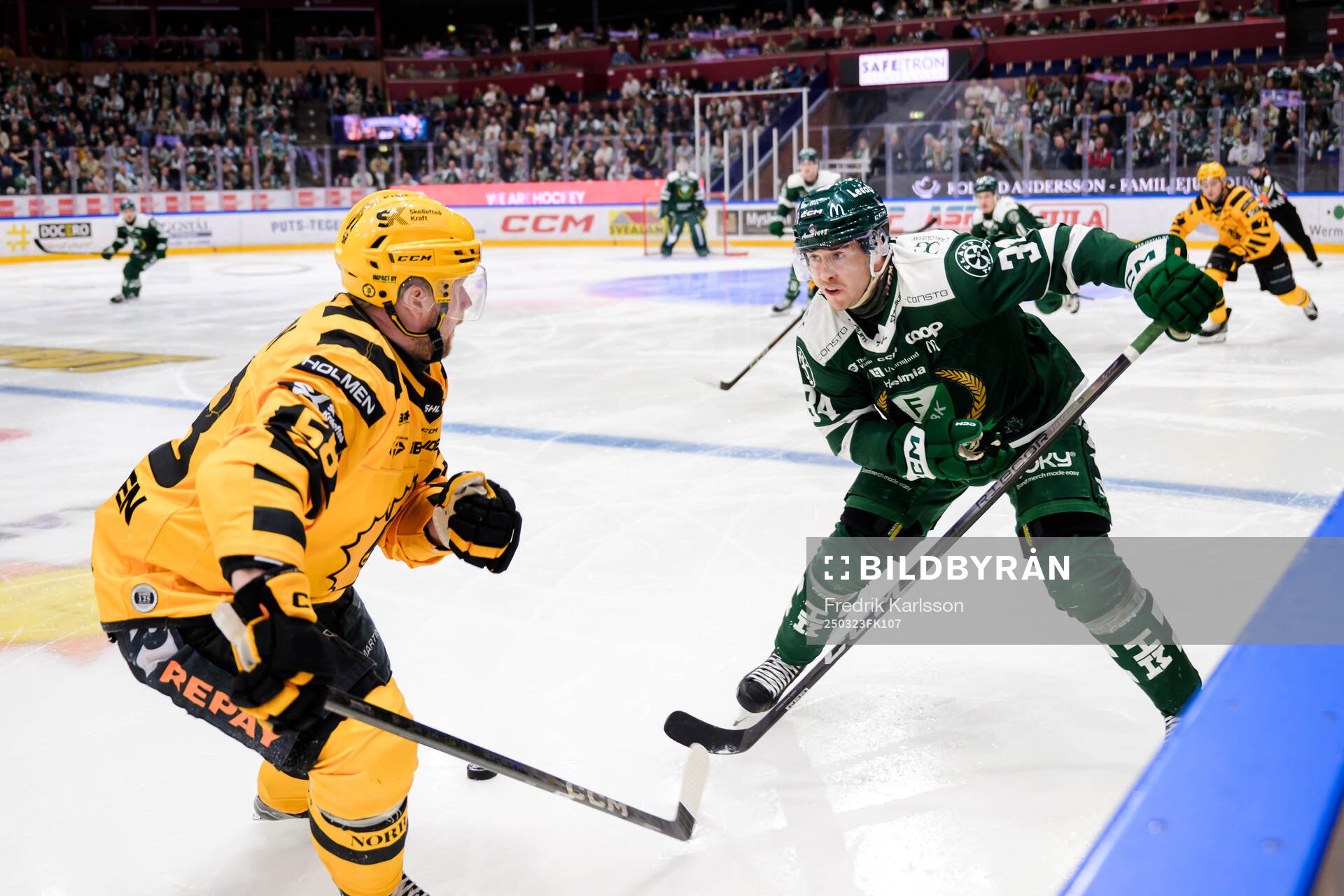 Skellefteås Oskar Nilsson och Färjestads Michael Lindqvist