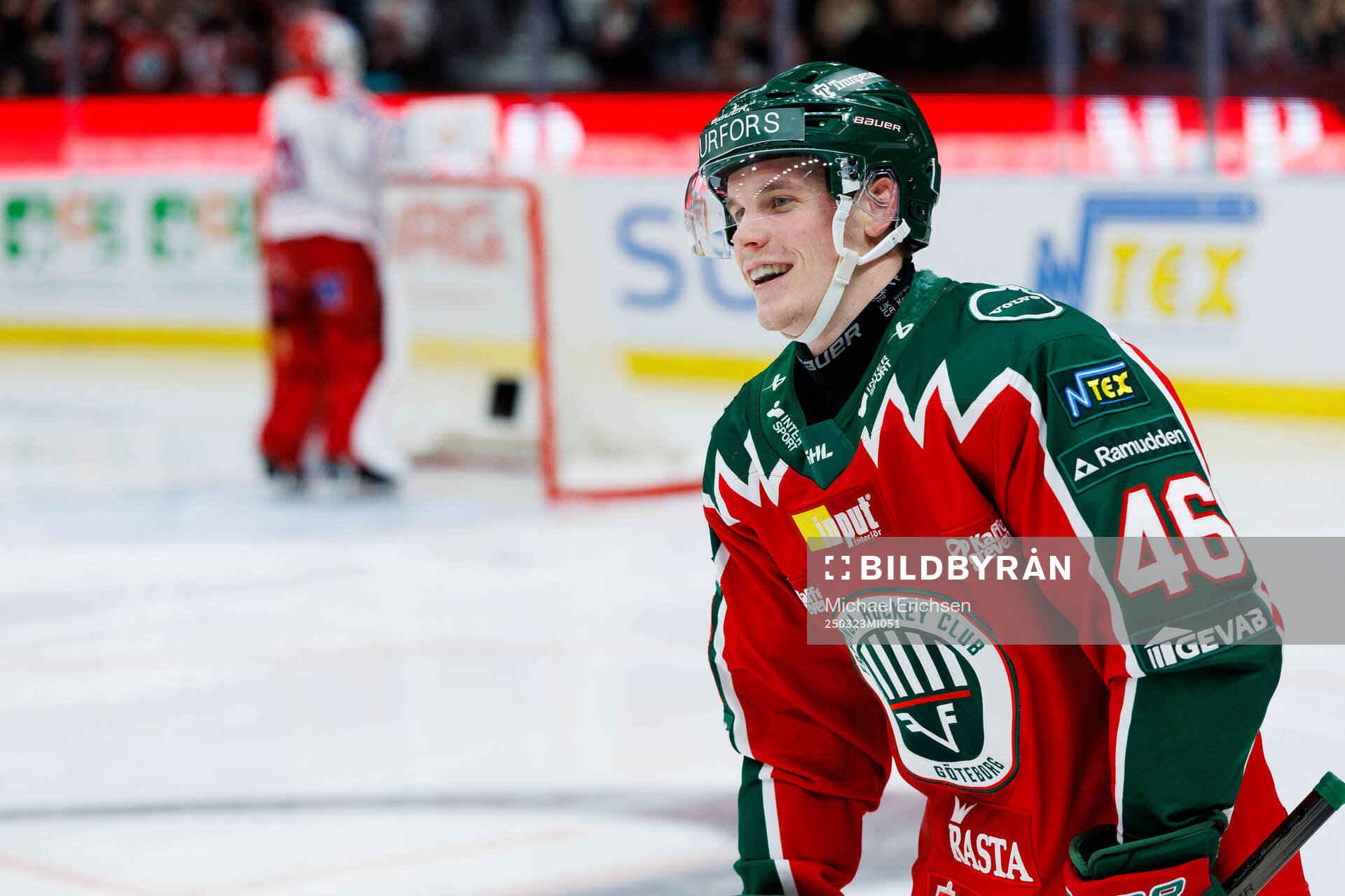 Frölundas Dominik Egli jublar