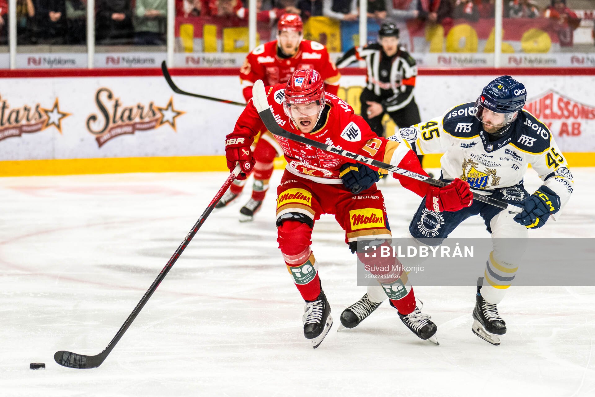 Kalmars Carl-Johan Lerby och Södertäljes Sebastian Dyk