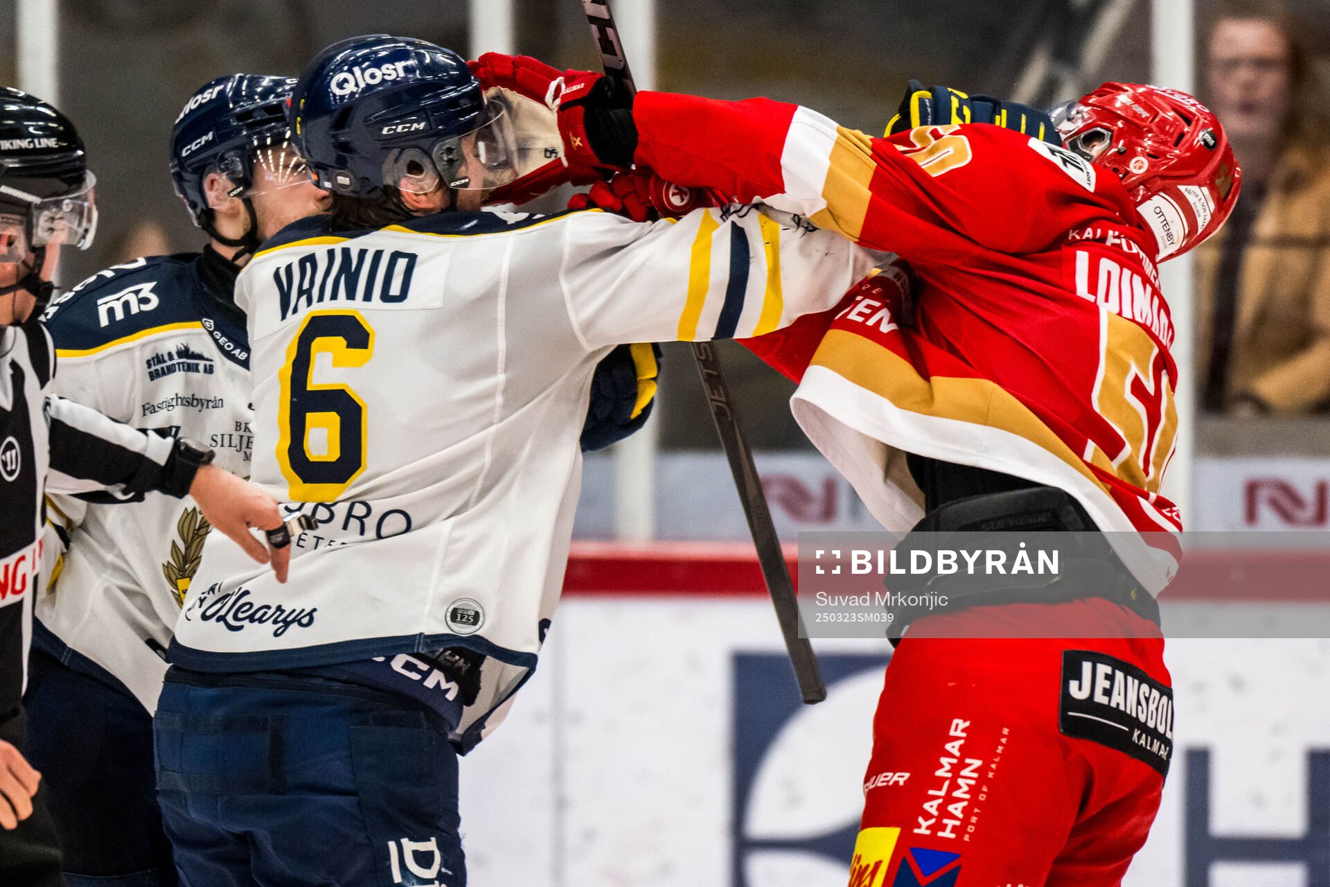 Södertäljes Olli Vainio och Kalmars Veikko Loimaranta