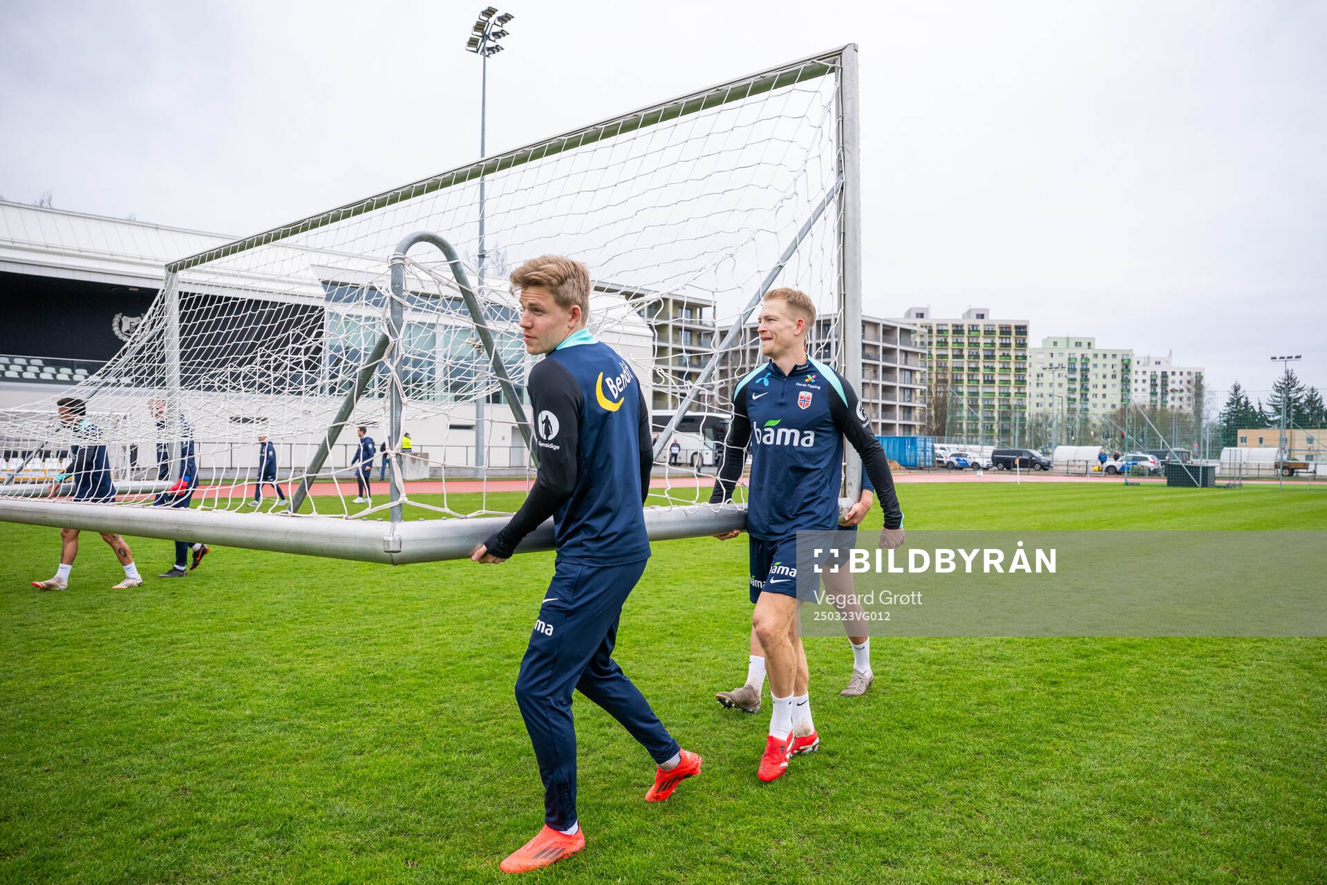 Jens Petter Hauge and Andreas Hanche-Olsen of the Norwegian