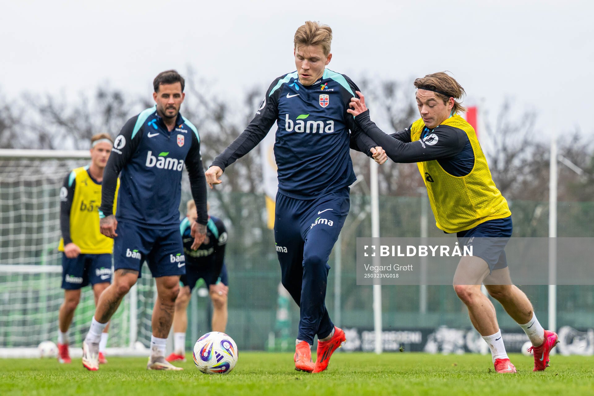 Jens Petter Hauge and Patrick Berg of the Norwegian