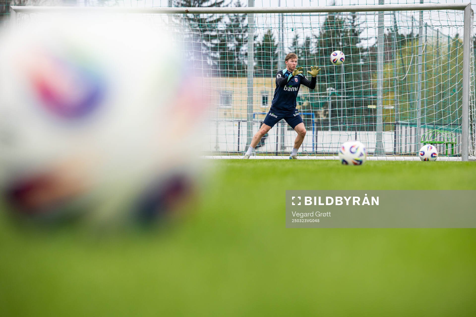 Goalkeeper Mathias Dyngeland of the Norwegian national