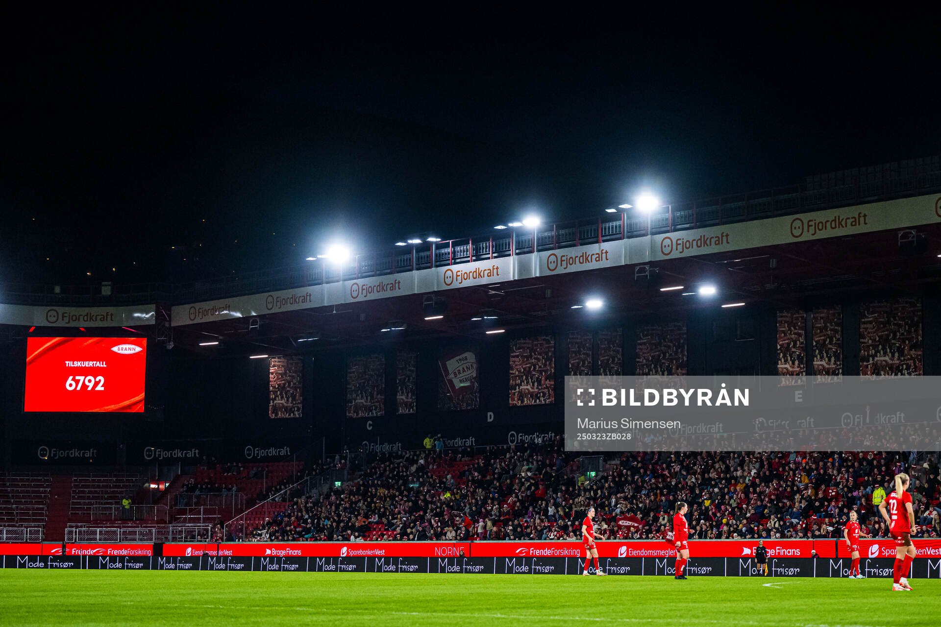 Spectators in the stands