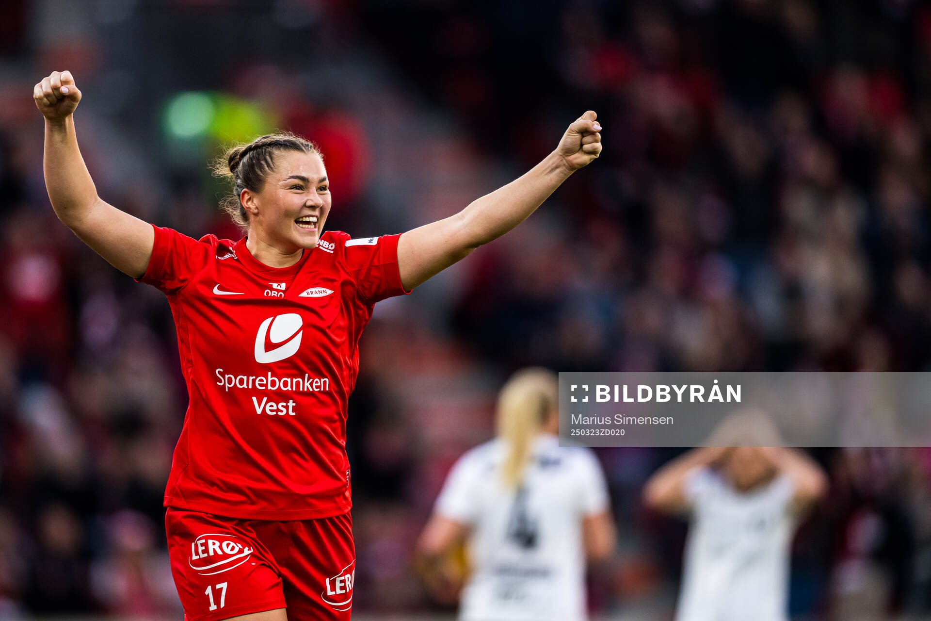 Anna Nerland Aahjem of Brann celebrates