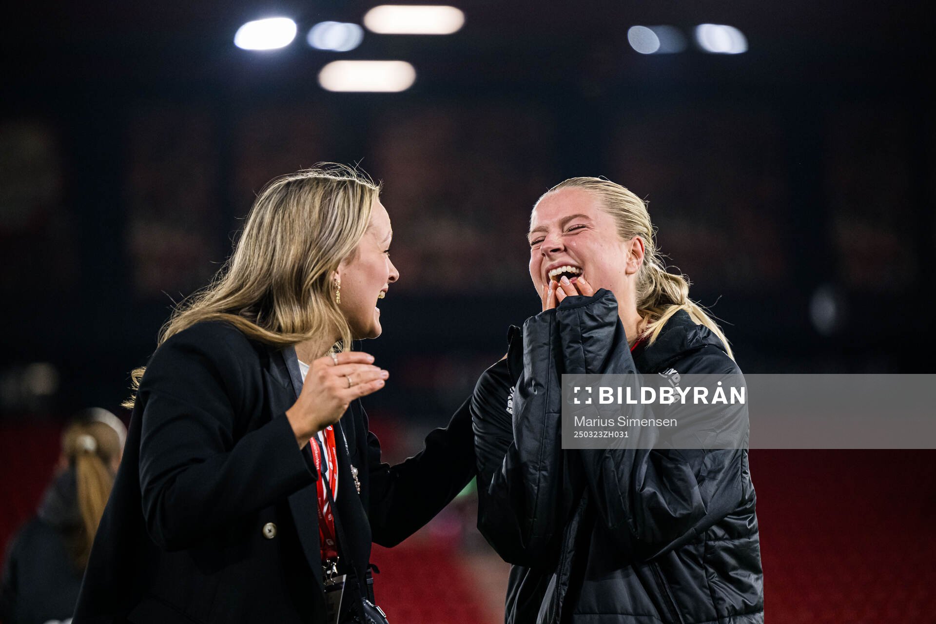 Monica Nedgård Isaksen of Brann celebrates