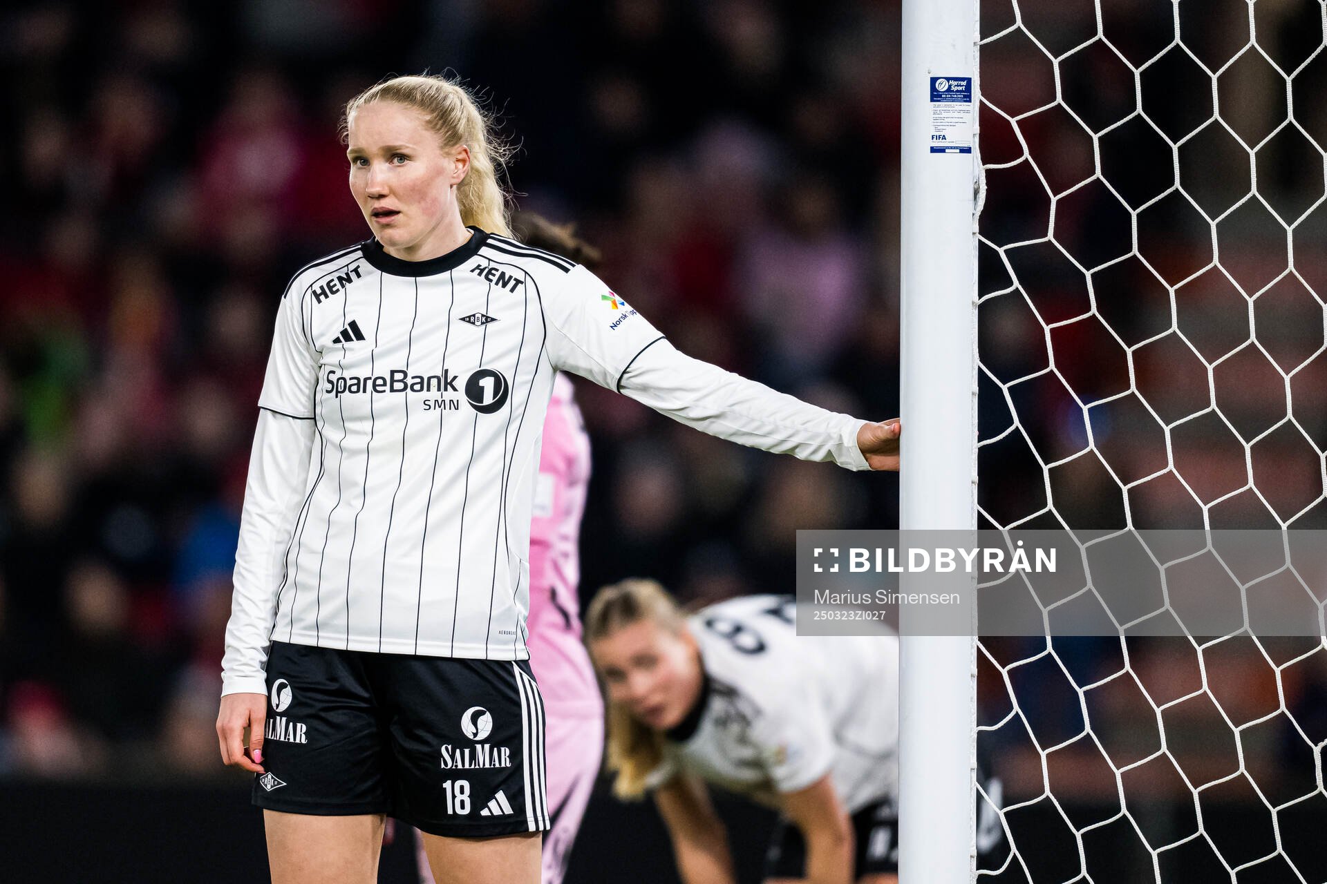Synne Amdahl Brønstad of Rosenborg looks dejected