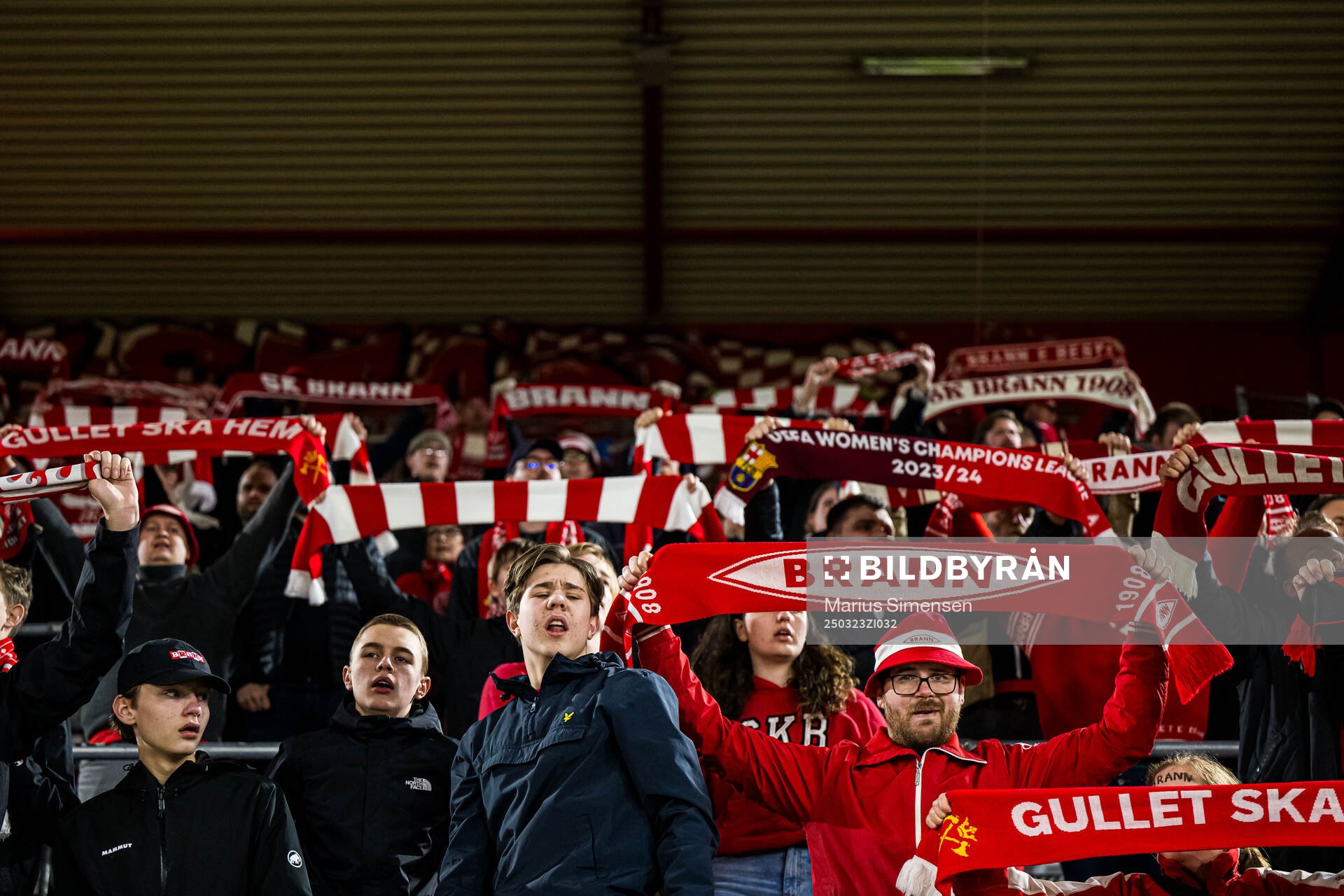 Spectators in the stands