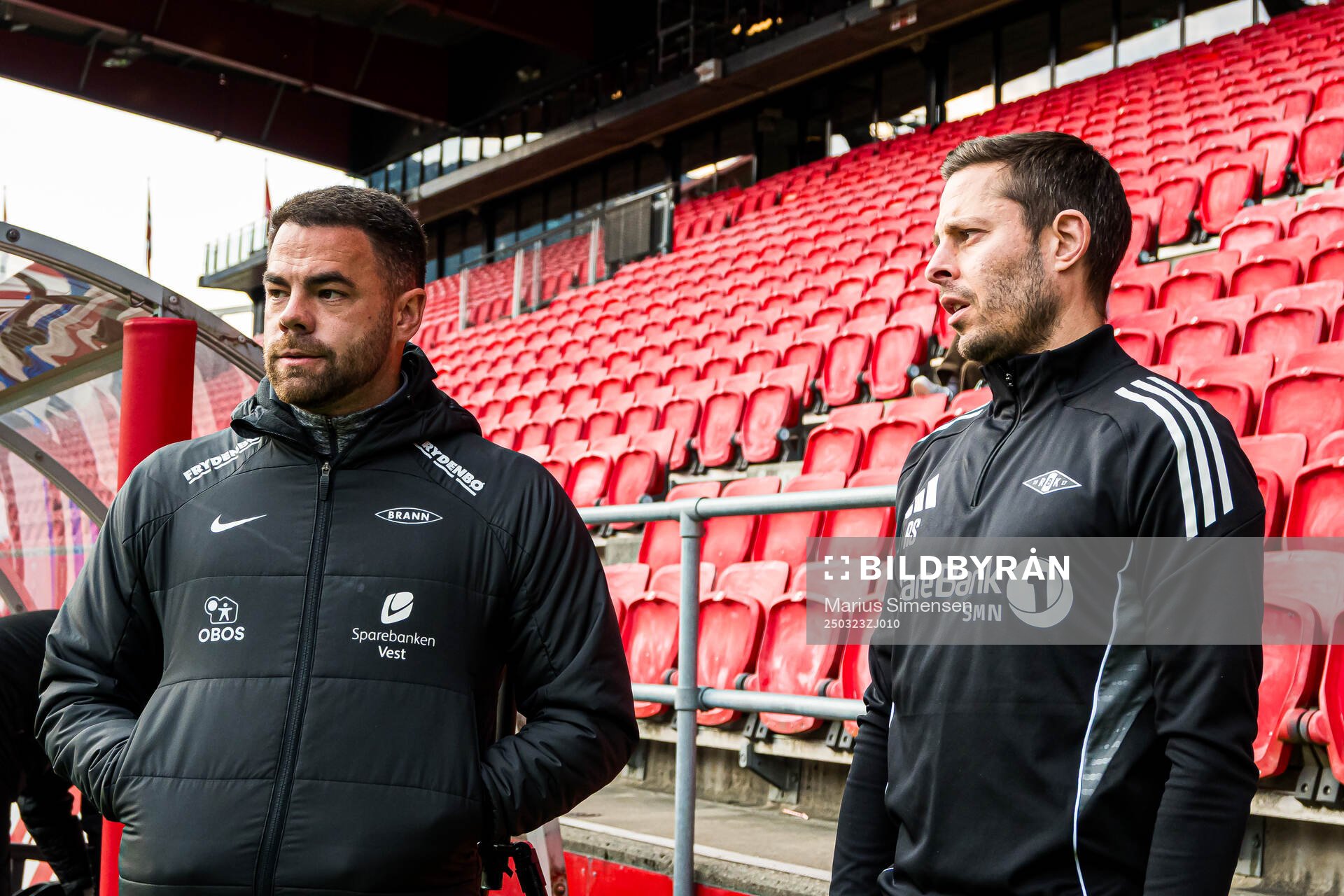 Martin Ho, head coach of Brann, and Robin Shroot, head