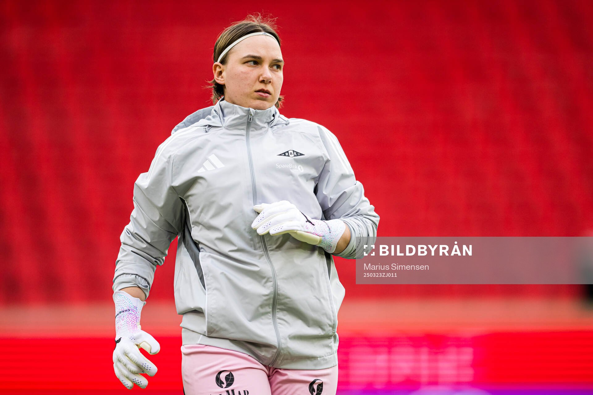 Lene Christensen of Rosenborg warms up