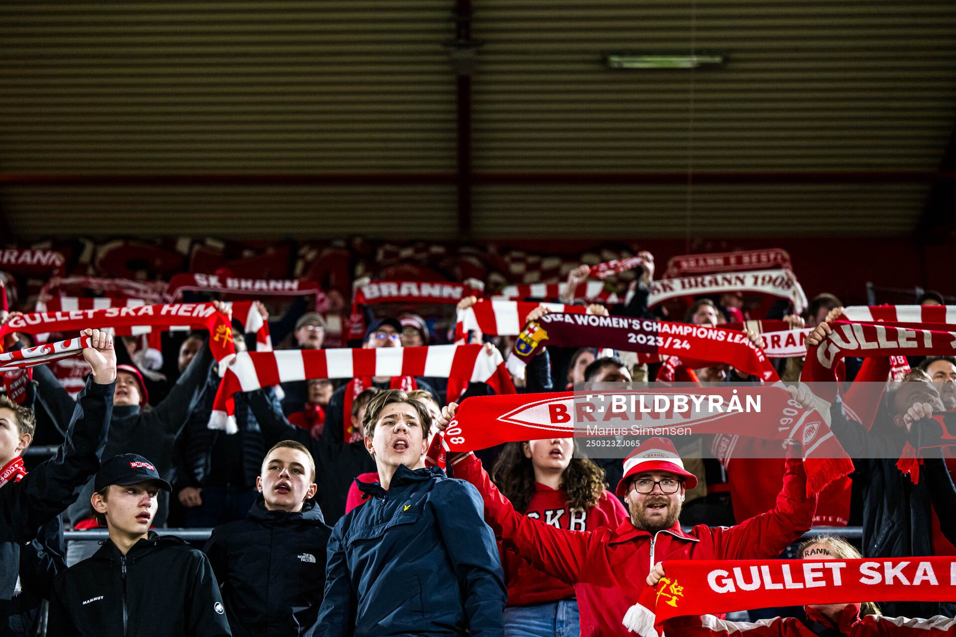 Spectators in the stands