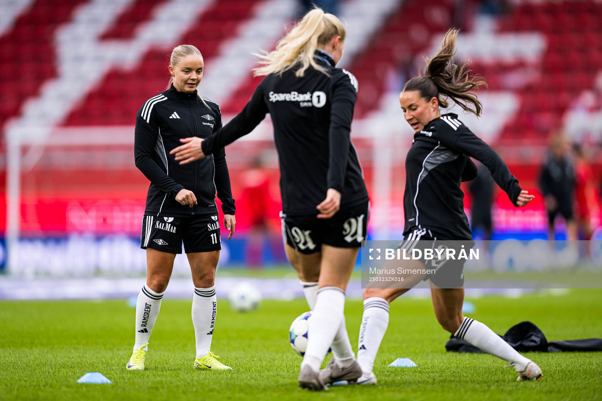 Celine Emilie Nergård of Rosenborg warms up