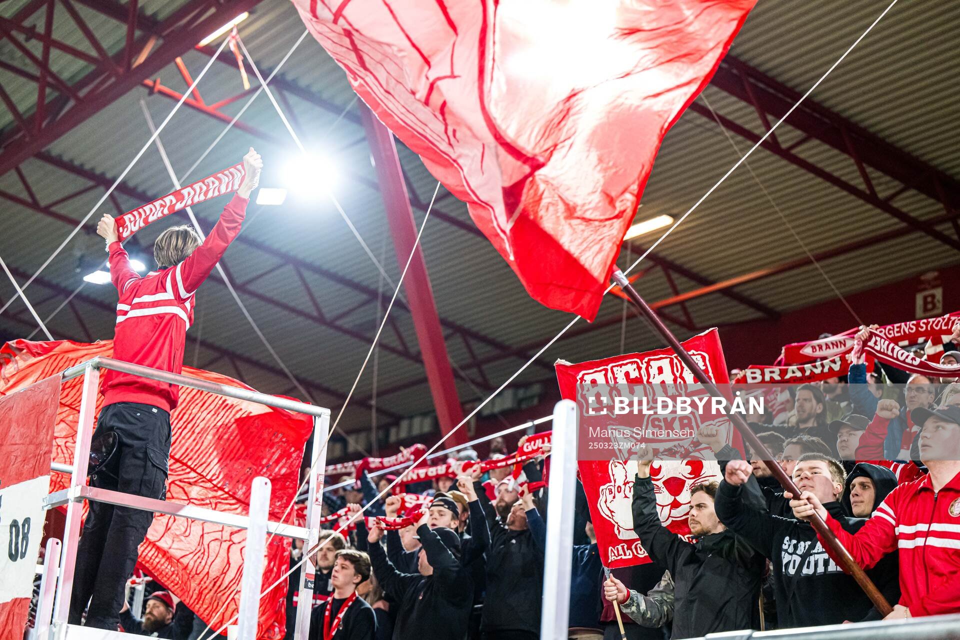 Spectators in the stands