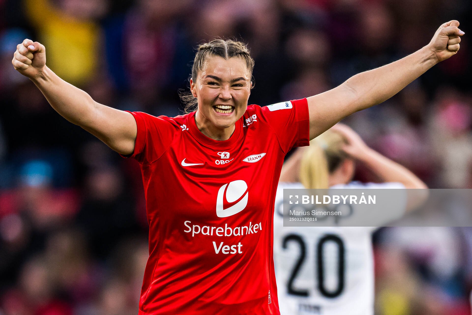 Anna Nerland Aahjem of Brann celebrates