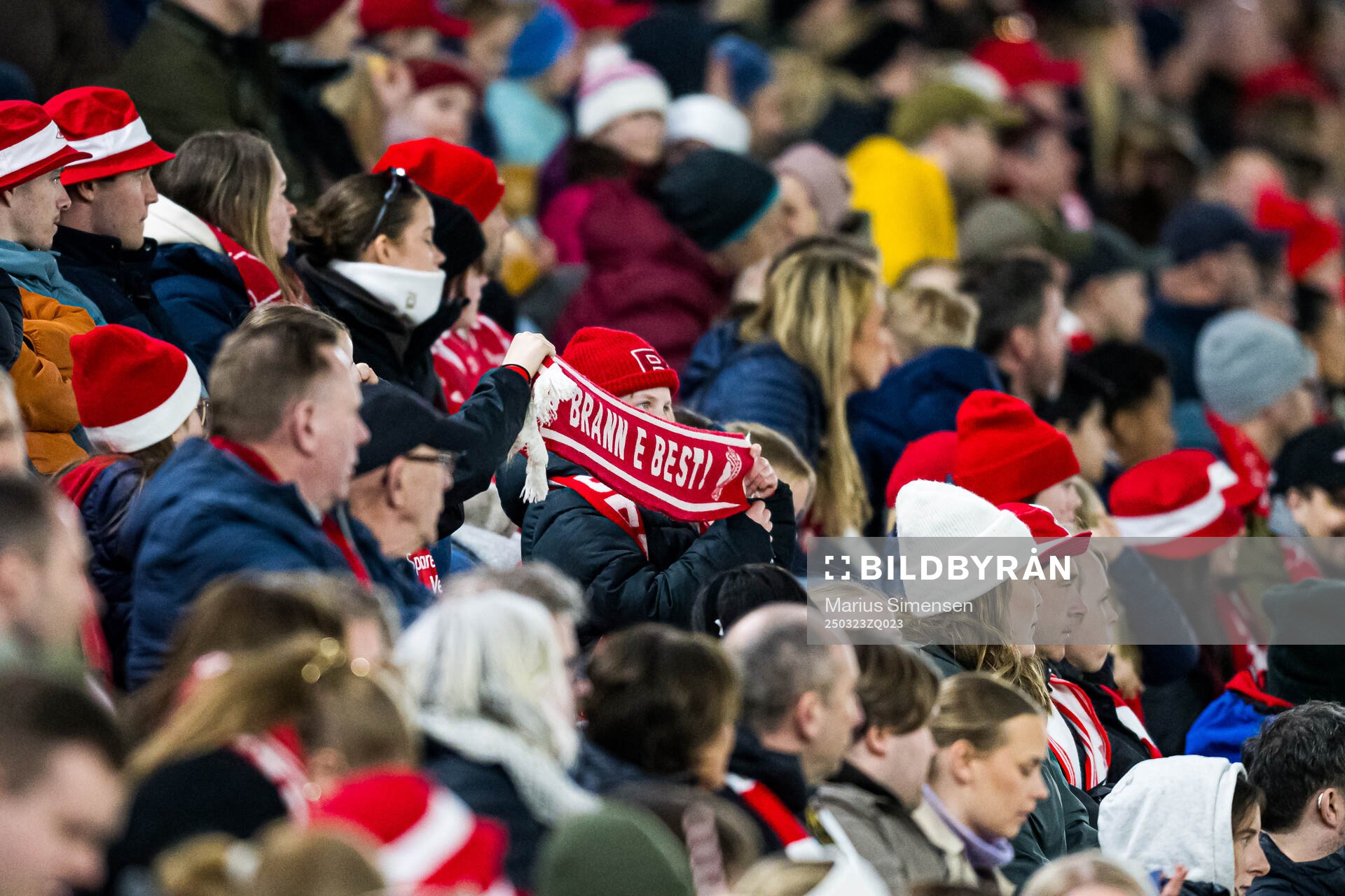 Spectators in the stands