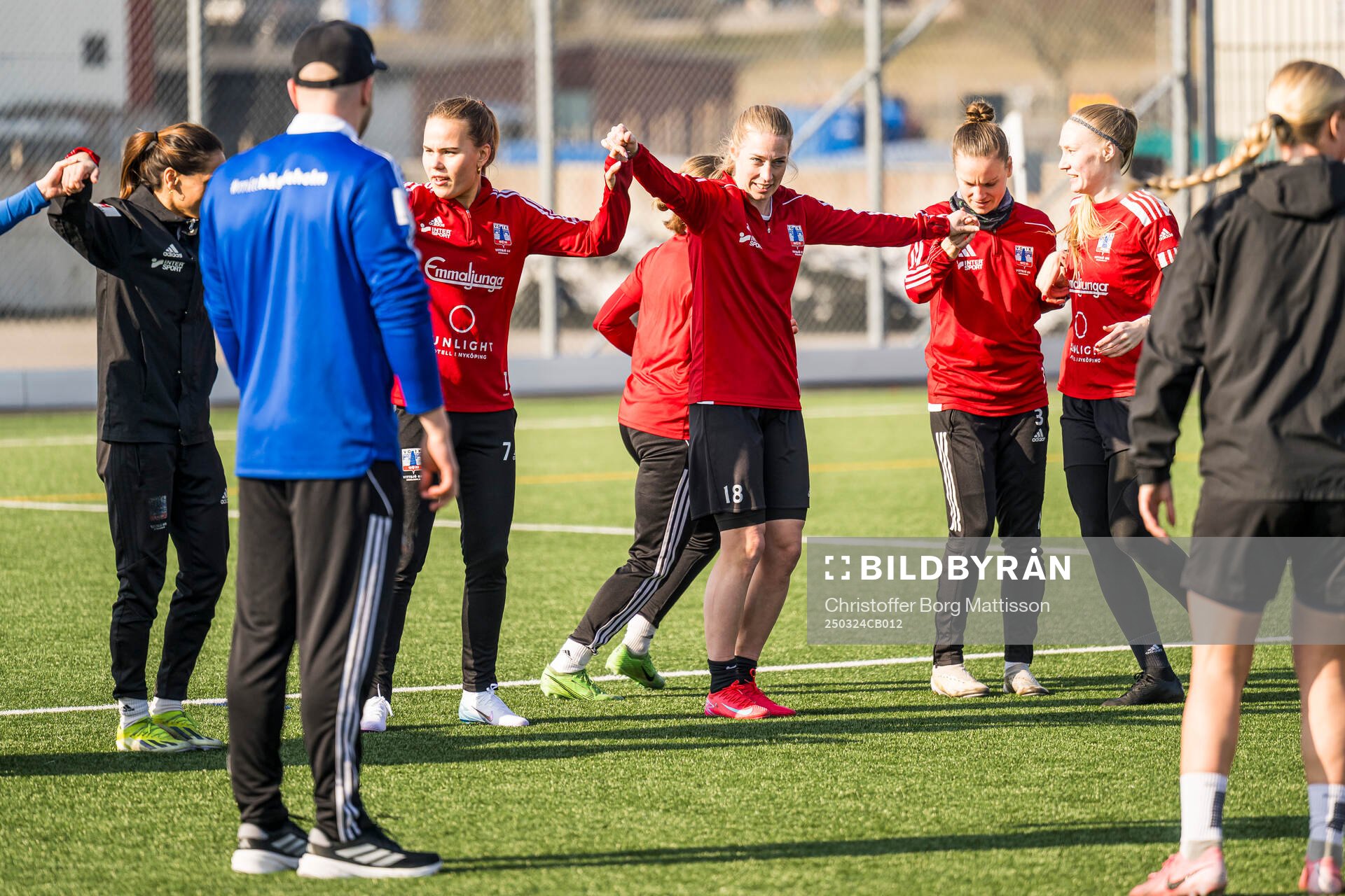 Vittsjö GIKs Linda Sällström under en träning den 24 mars 2025 i Hässleholm. 