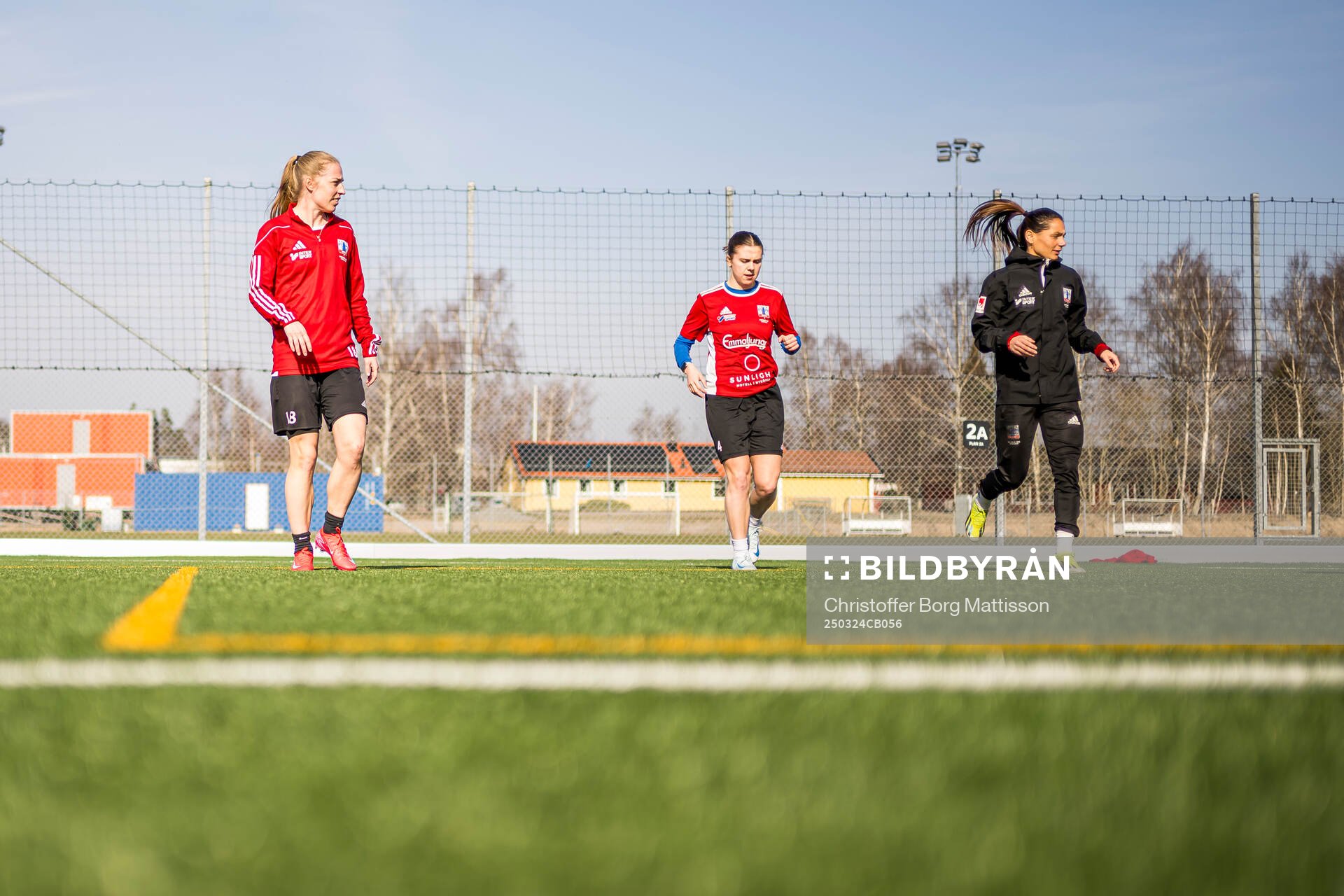 Vittsjö GIKs Linda Sällström under en träning den 24 mars 2025 i Hässleholm. 
