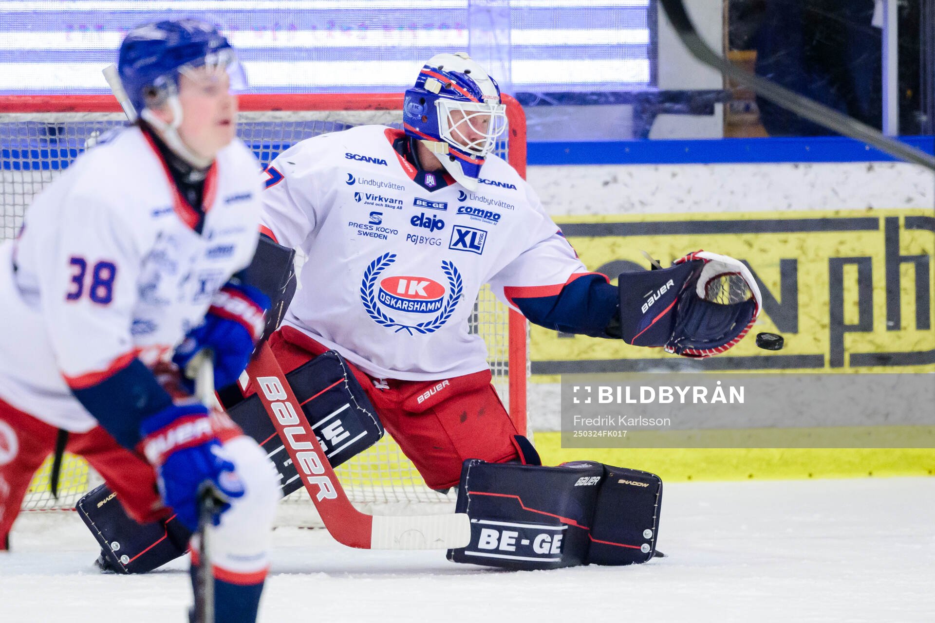 Oskarshamns målvakt Evan Cowley