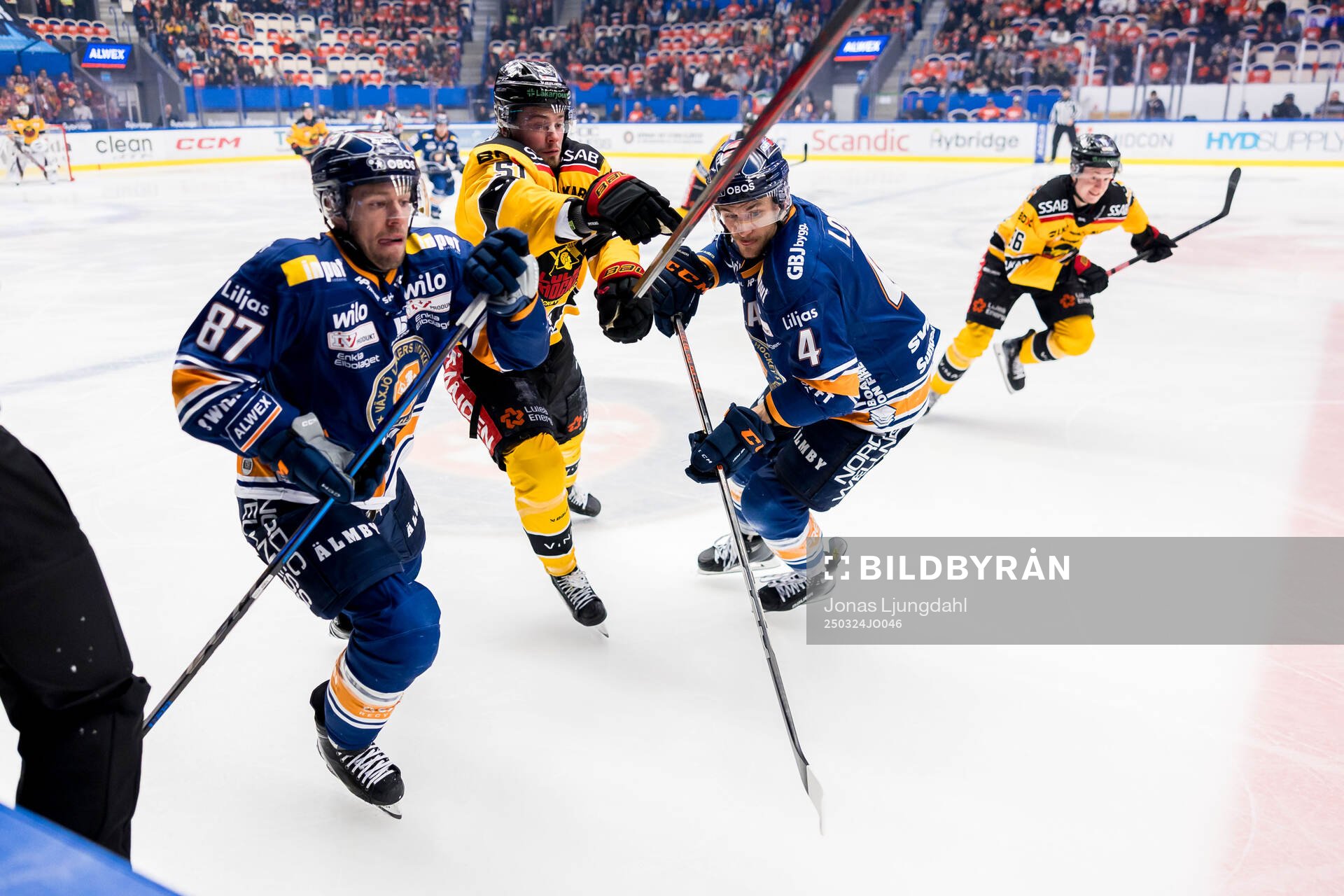 Luleås Markus Nurmi mot Växjös Robert Rosén och Keegan