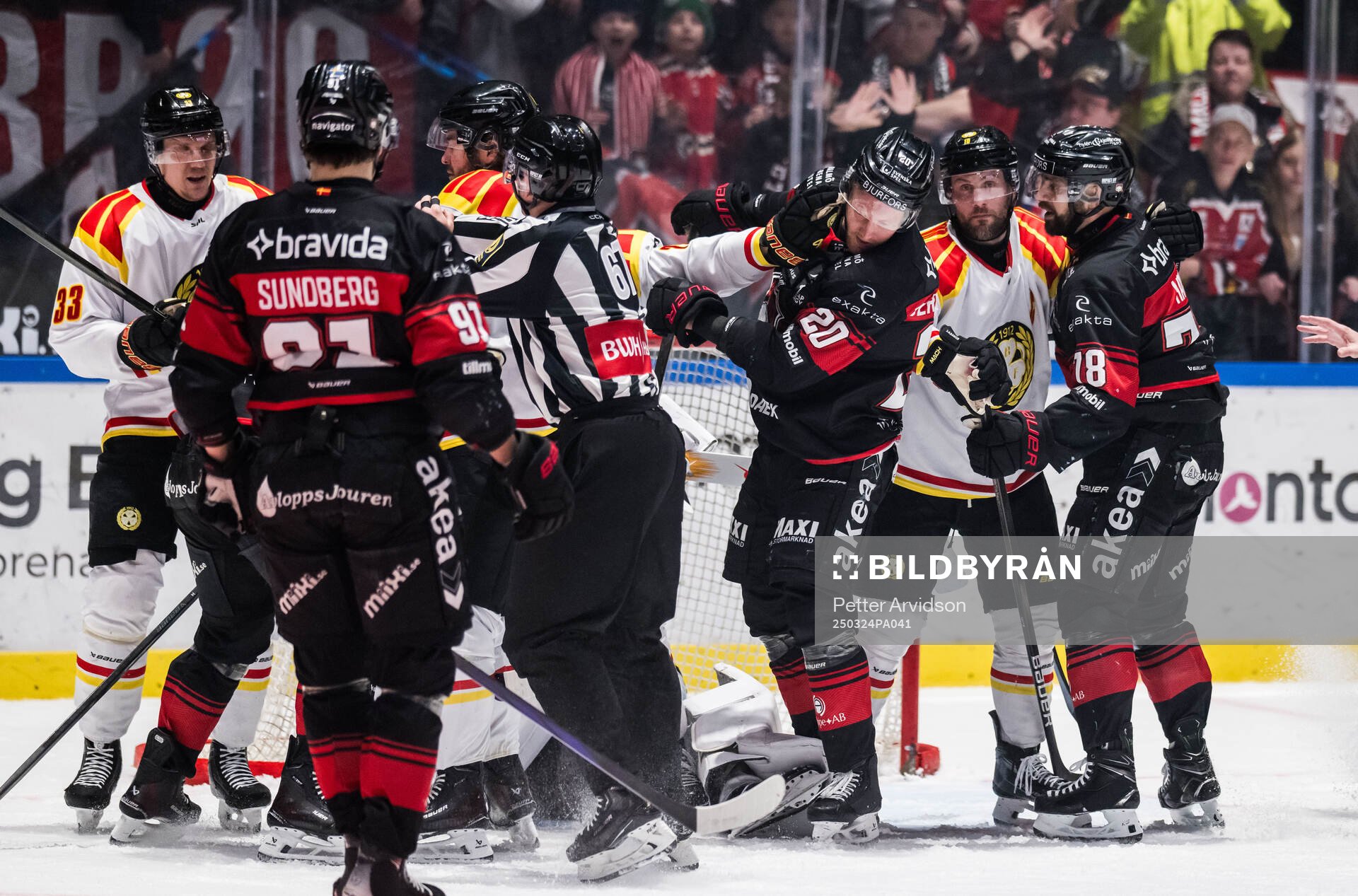 Malmö Redhawks Thomas Berg Paulsen och Brynäs Johan