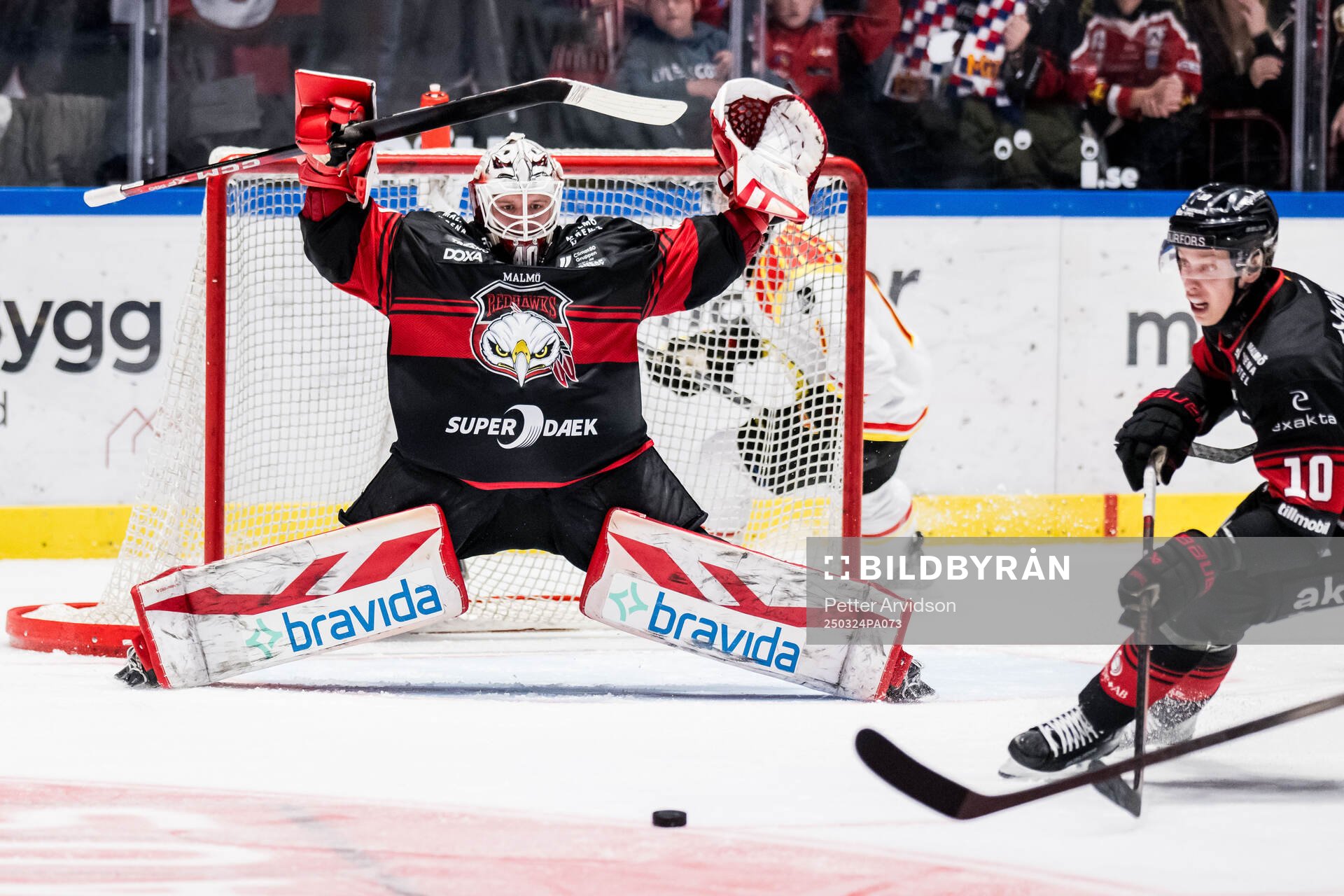 Malmö Redhawks målvakt Oskar Blomgren