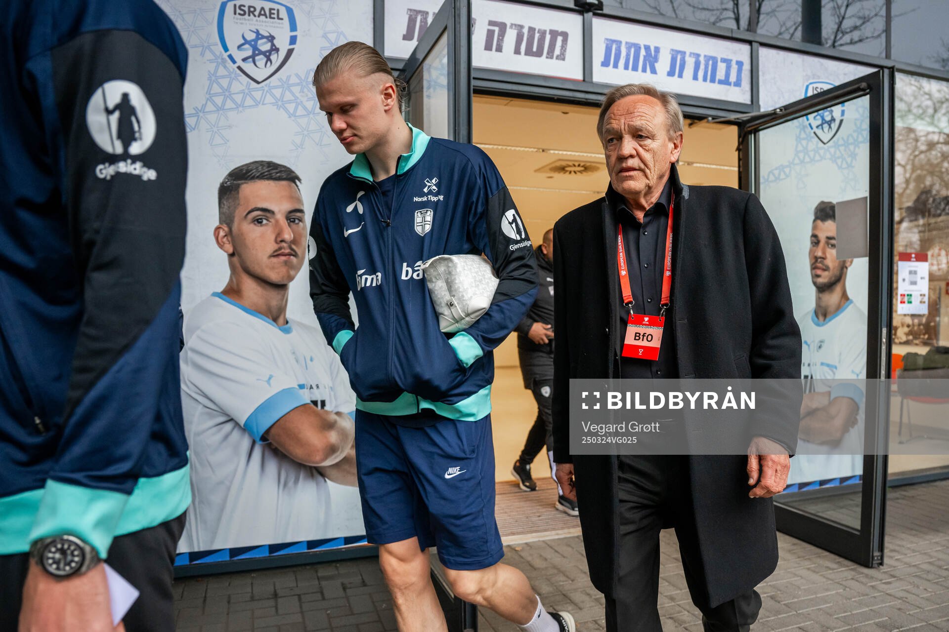 Erling Braut Haaland and Geir Ellefsen, head of security of