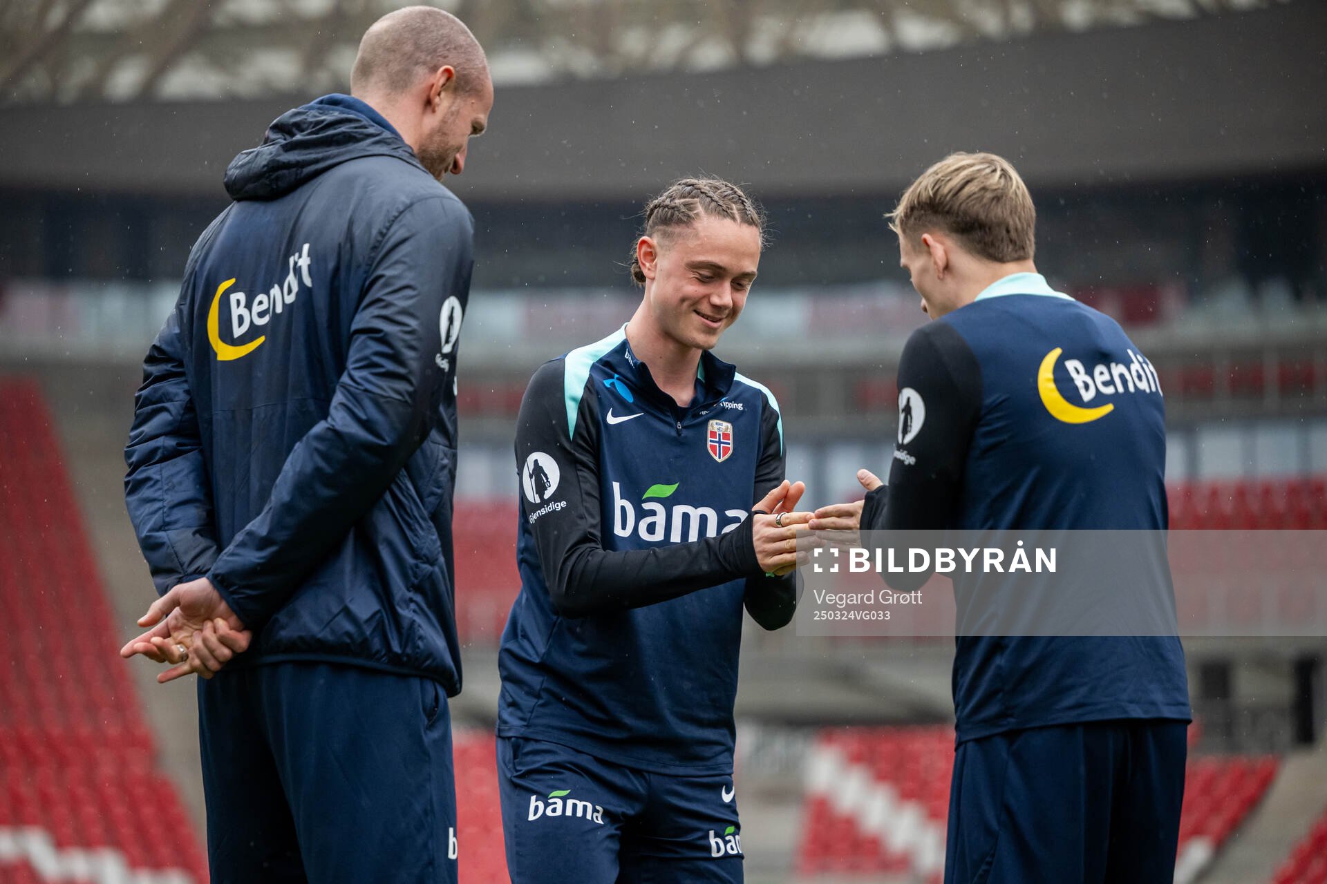 Player manager Brede Hangeland, Thelo Aasgaard and Marcus