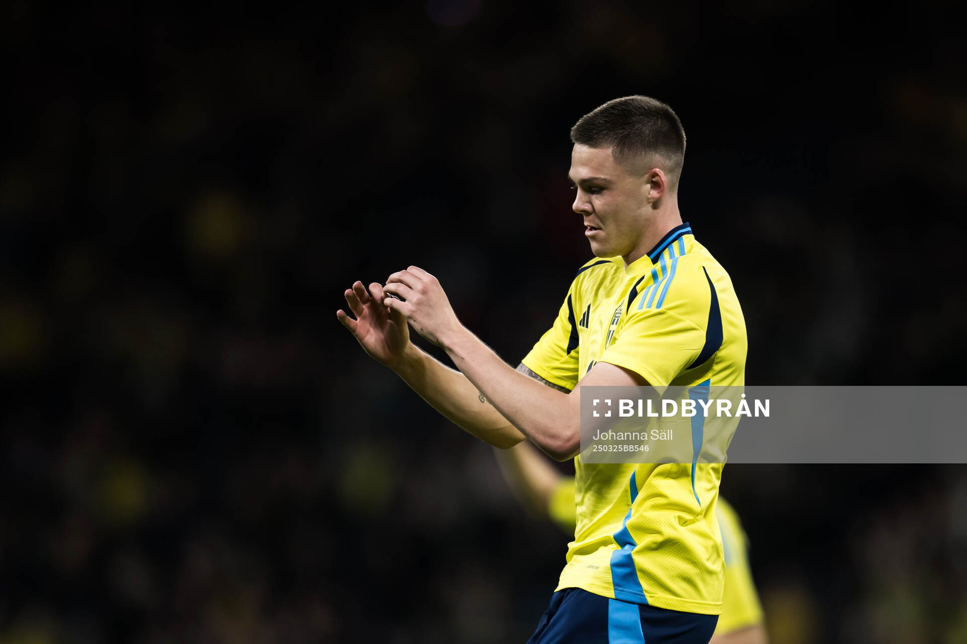 Emil Holm of Sweden celebrates