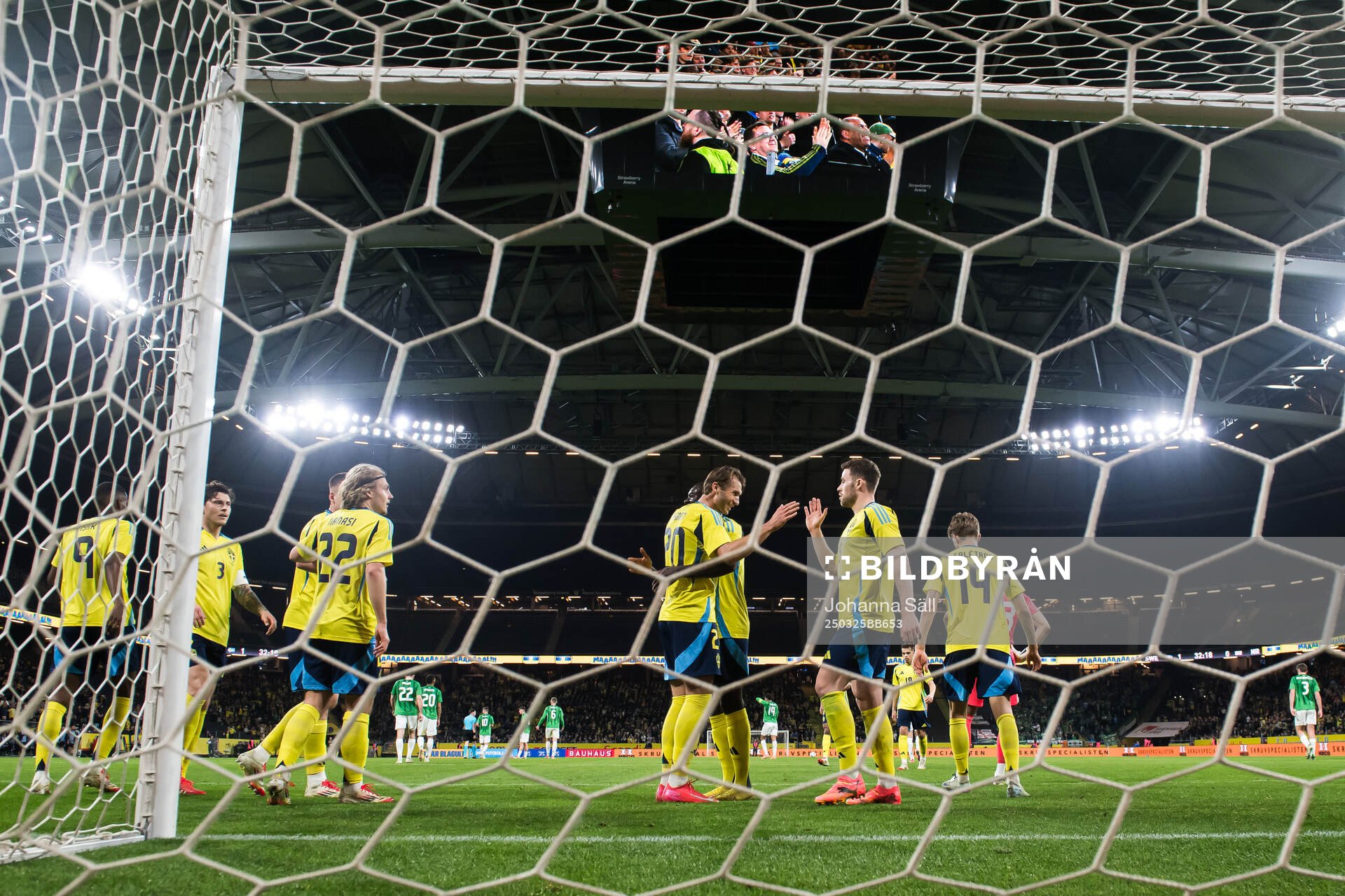Benjamin Nygren of Sweden celebrating the 2-0 goal