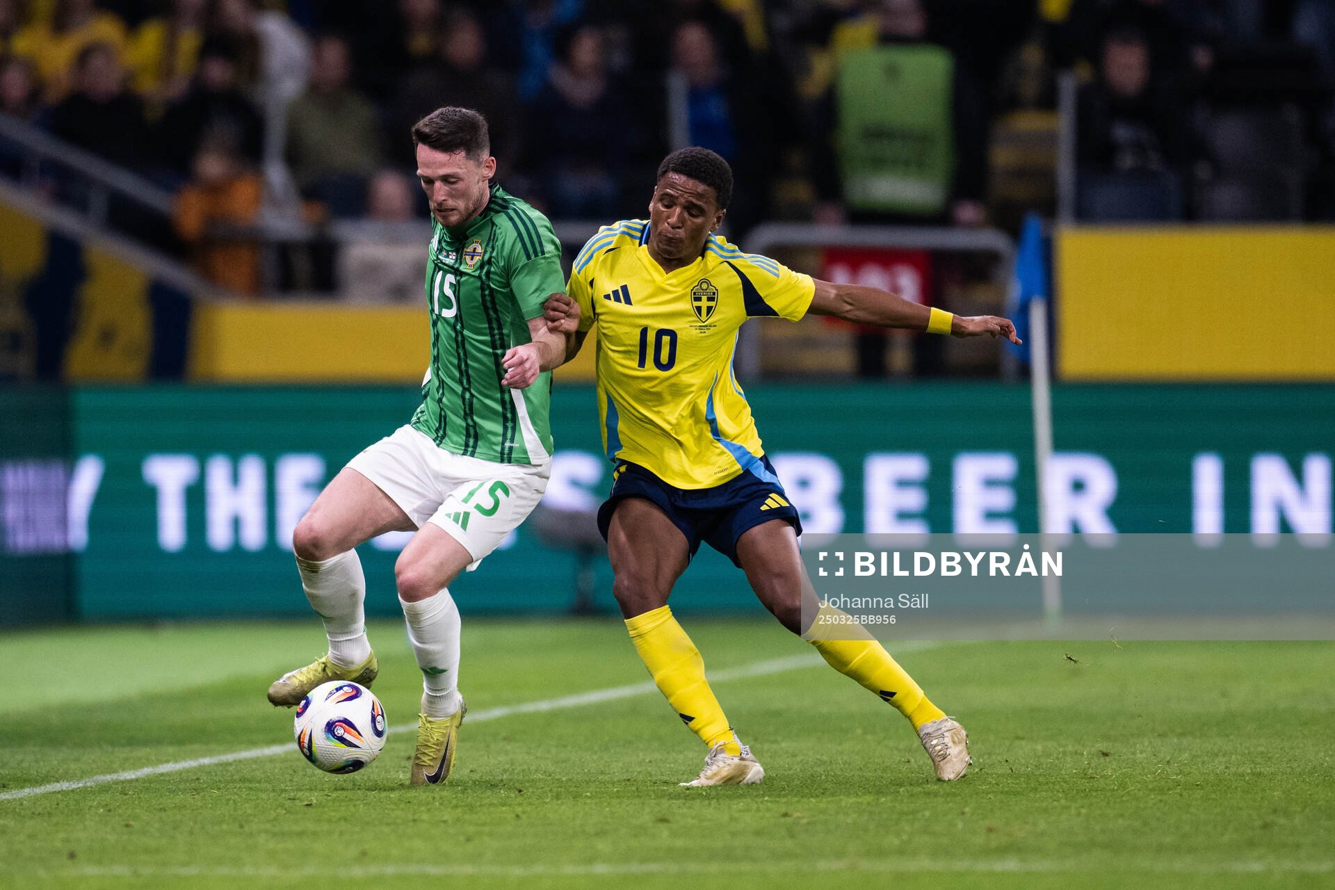 Jordan Thompson of Northern Ireland and Niclas Eliasson of