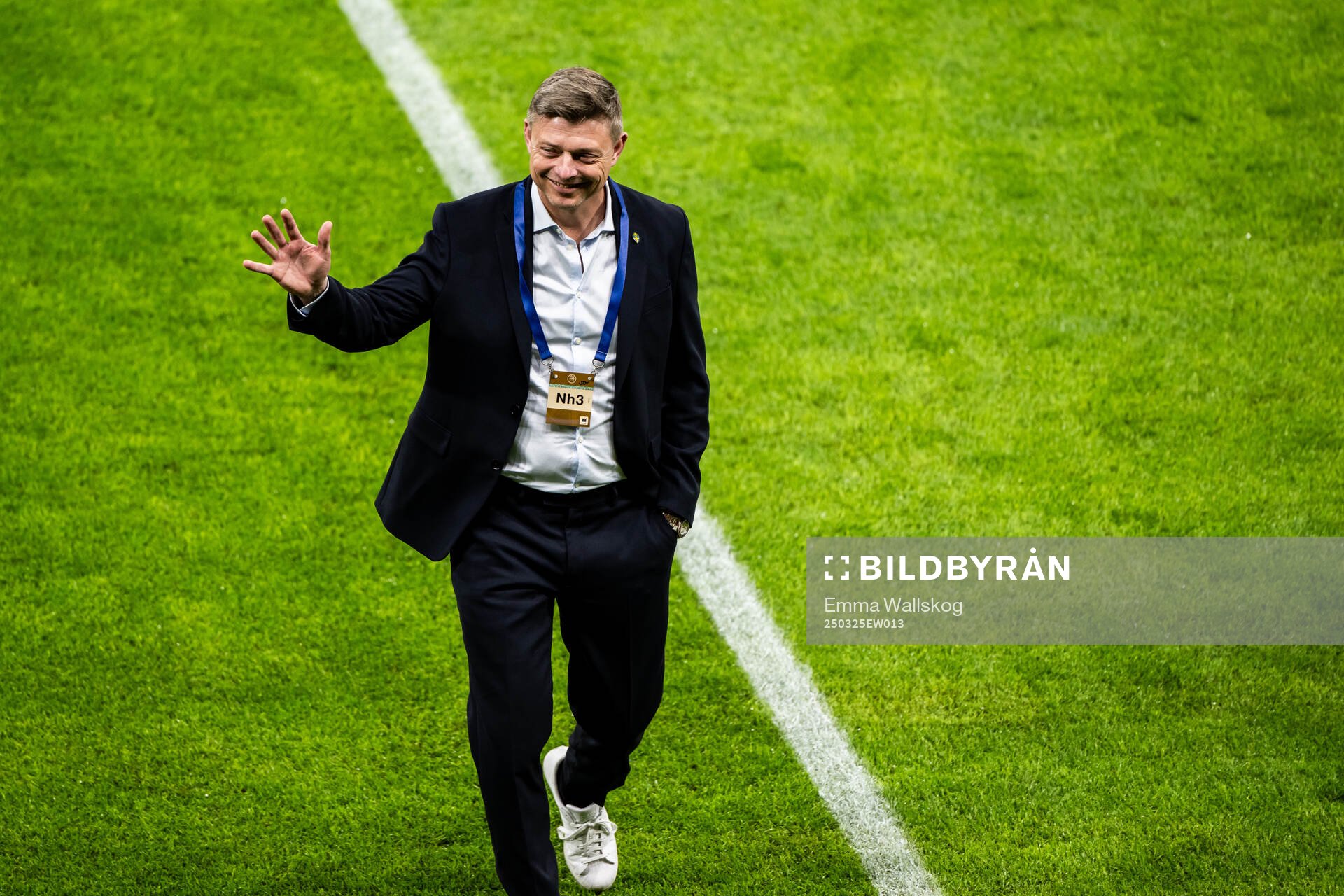 Head coach Jon Dahl Tomasson of Sweden ahead of the international friendly football match between Sweden and Northern Ireland on March 25, 2025 in Stockholm.