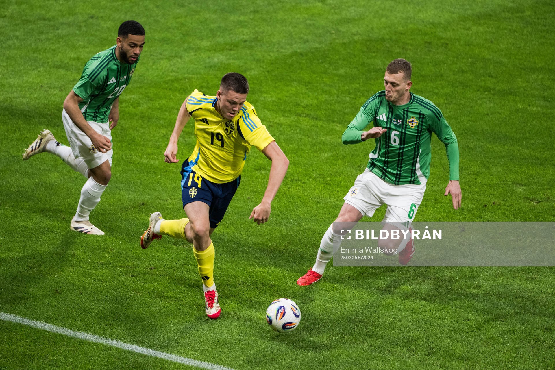 Emil Holm of Sweden against Brodie Spencer and George