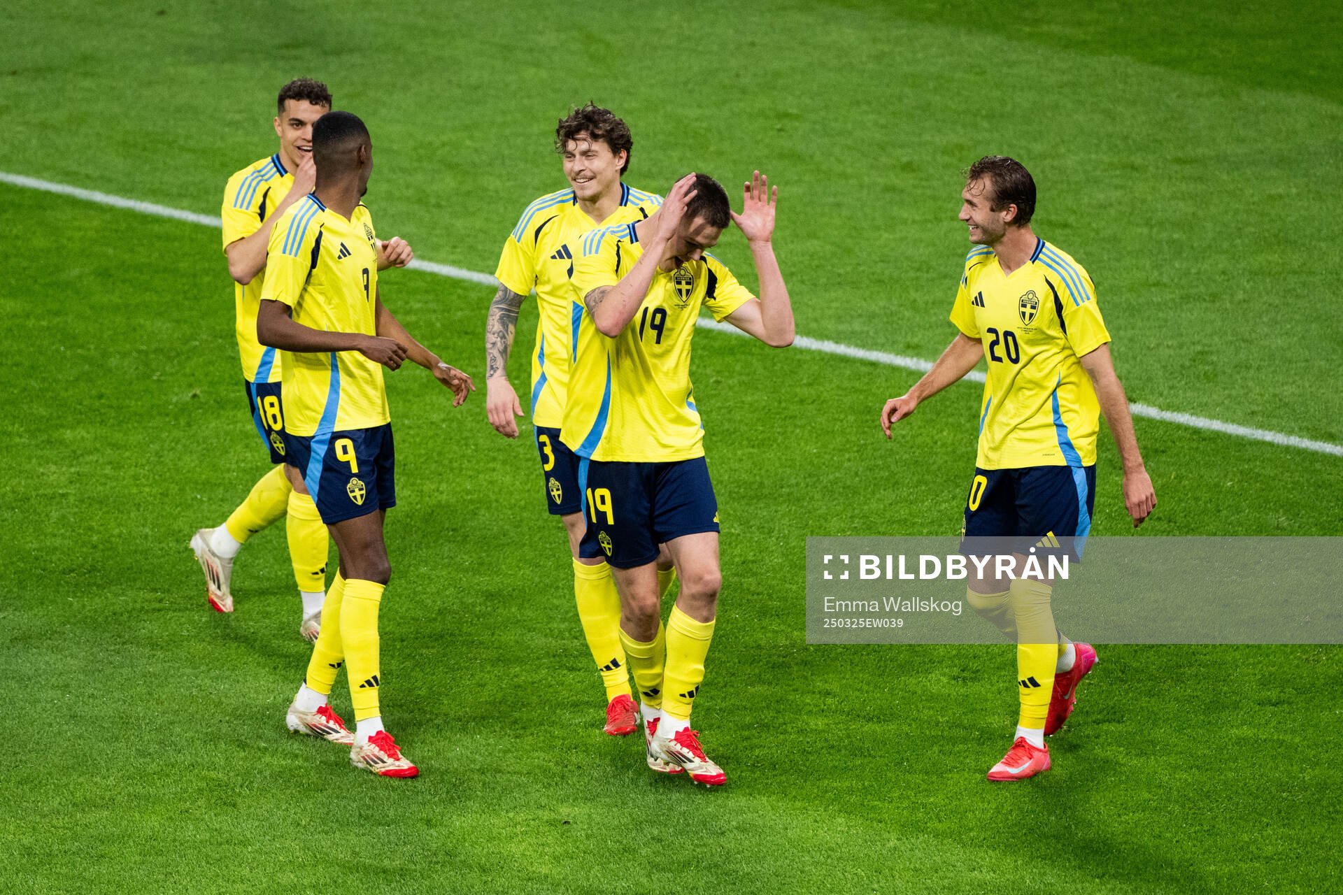 Emil Holm of Sweden celebrates