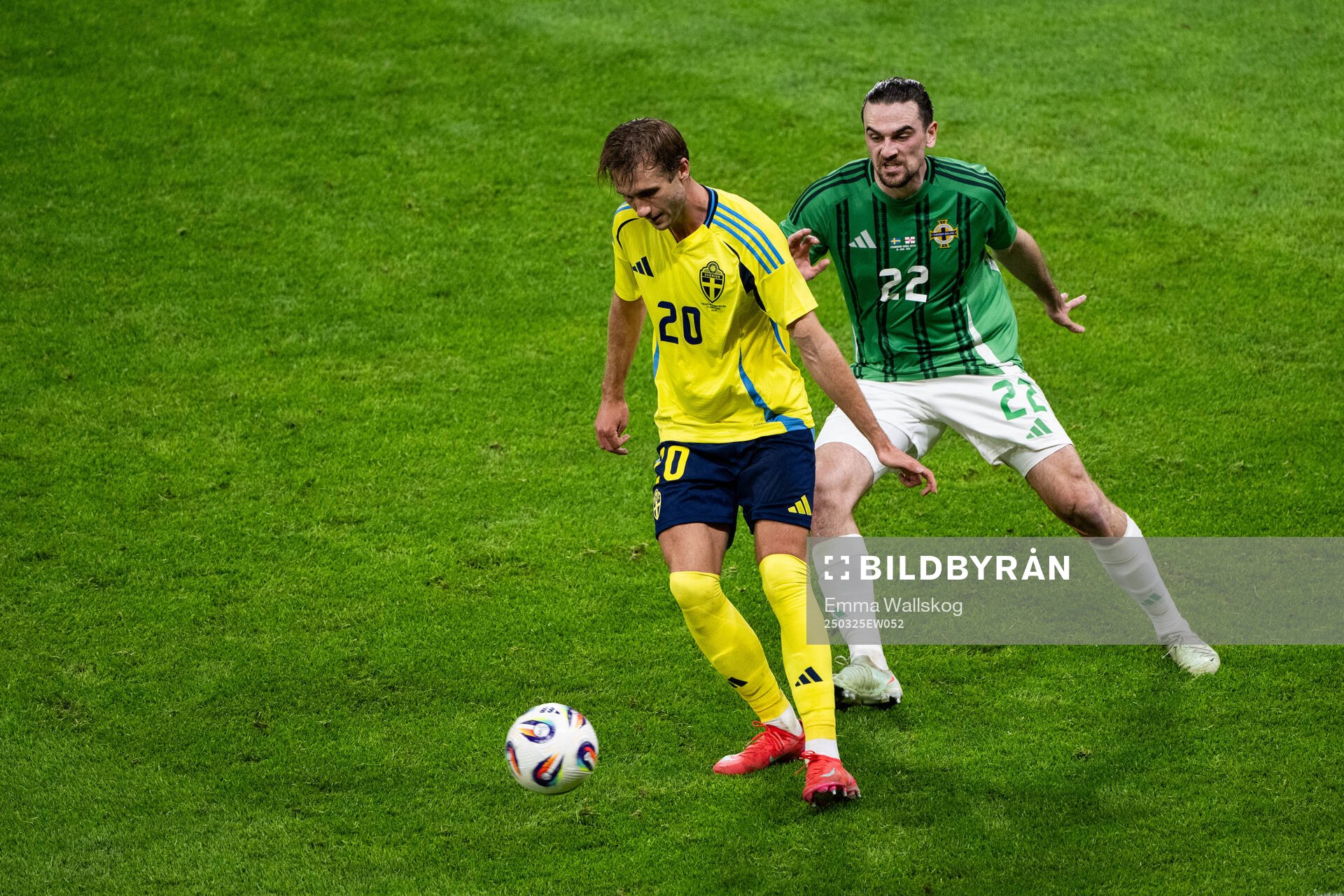 Benjamin Nygren of Sweden and Ciaron Brown of Northern