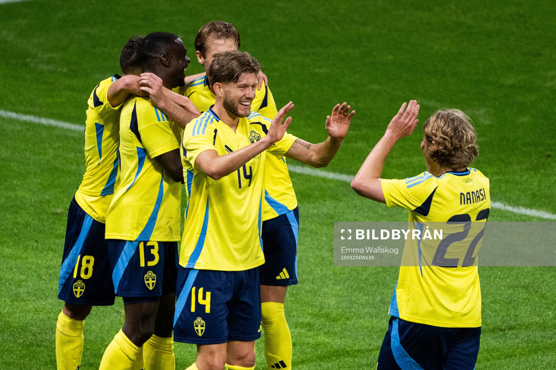 Anton Salétros and Sebastian Nanasi of Sweden celebrates