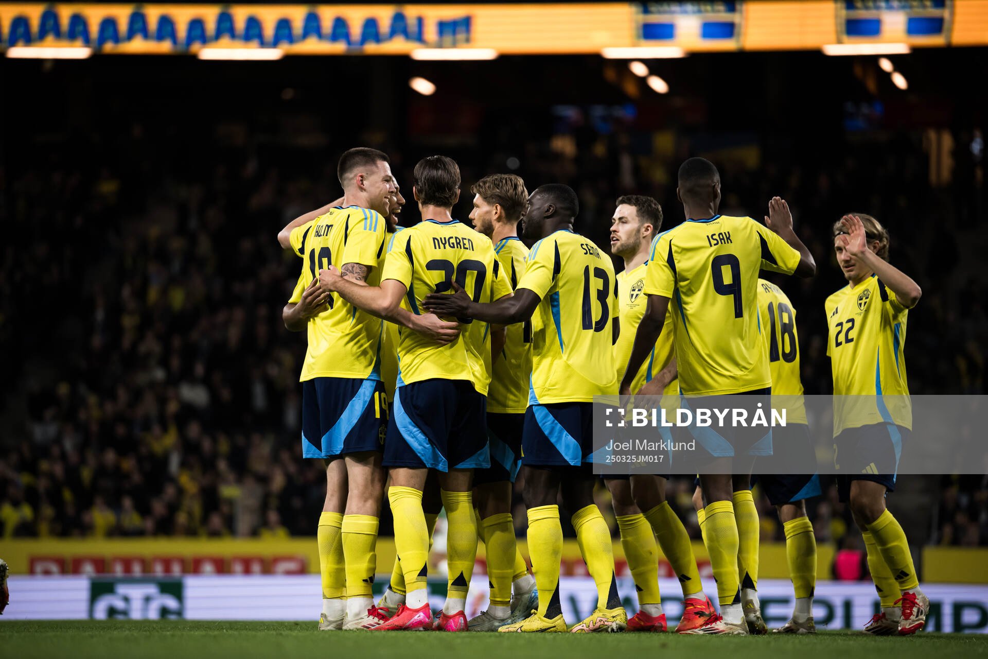 Emil Holm of Sweden celebrate with team mates