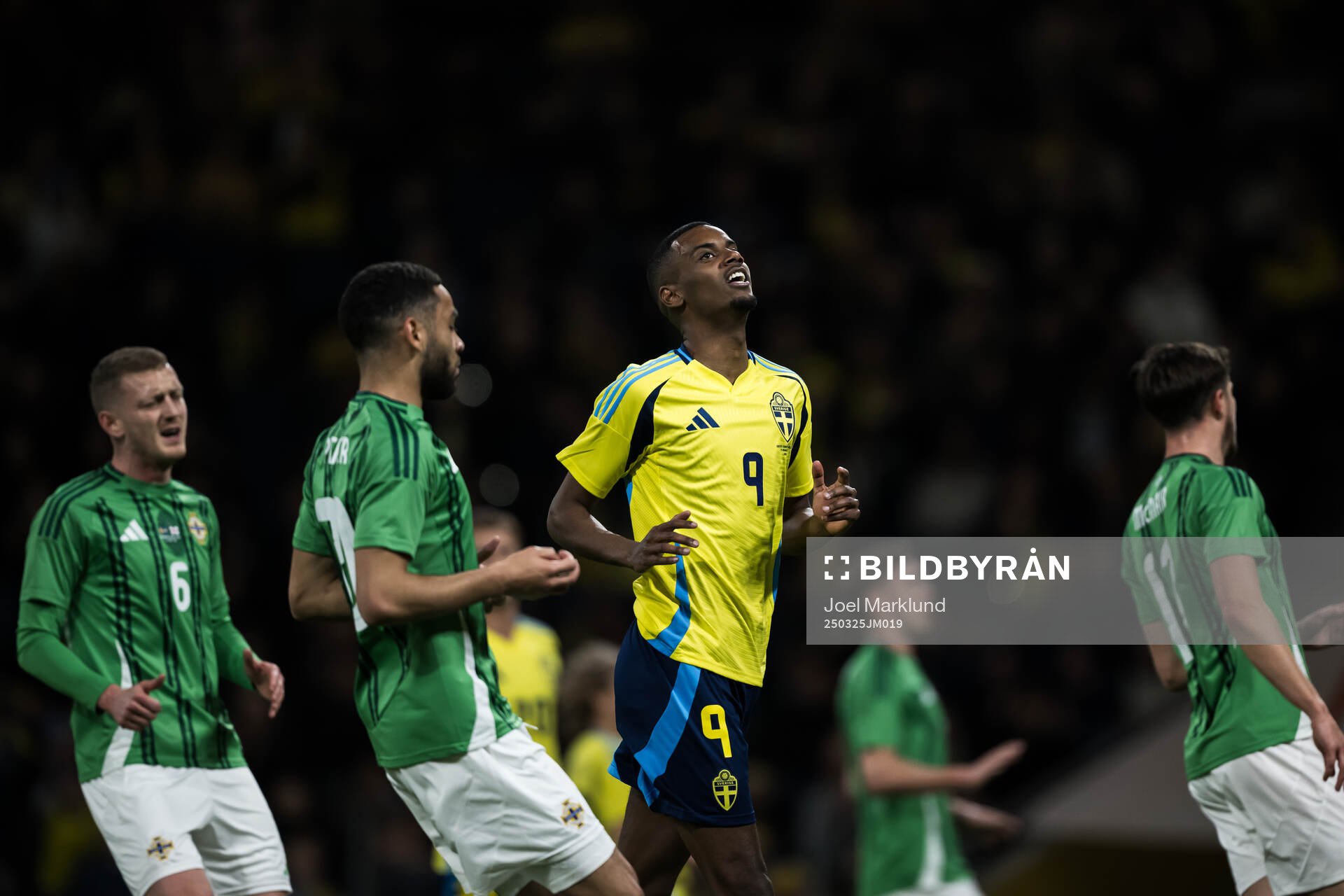 Alexander Isak of Sweden looks dejected