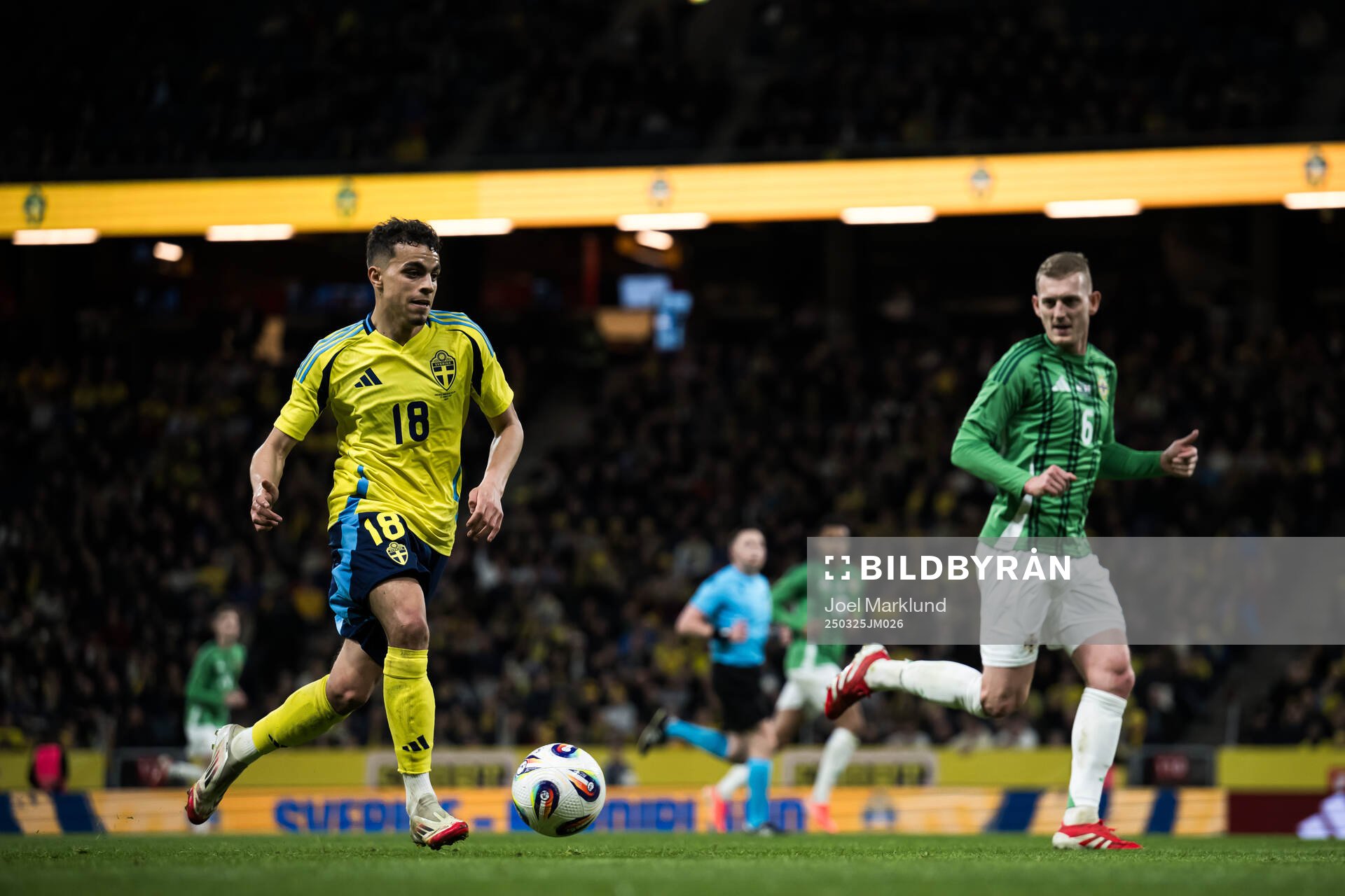 Yasin Ayari of Sweden and George Saville of Northern Ireland