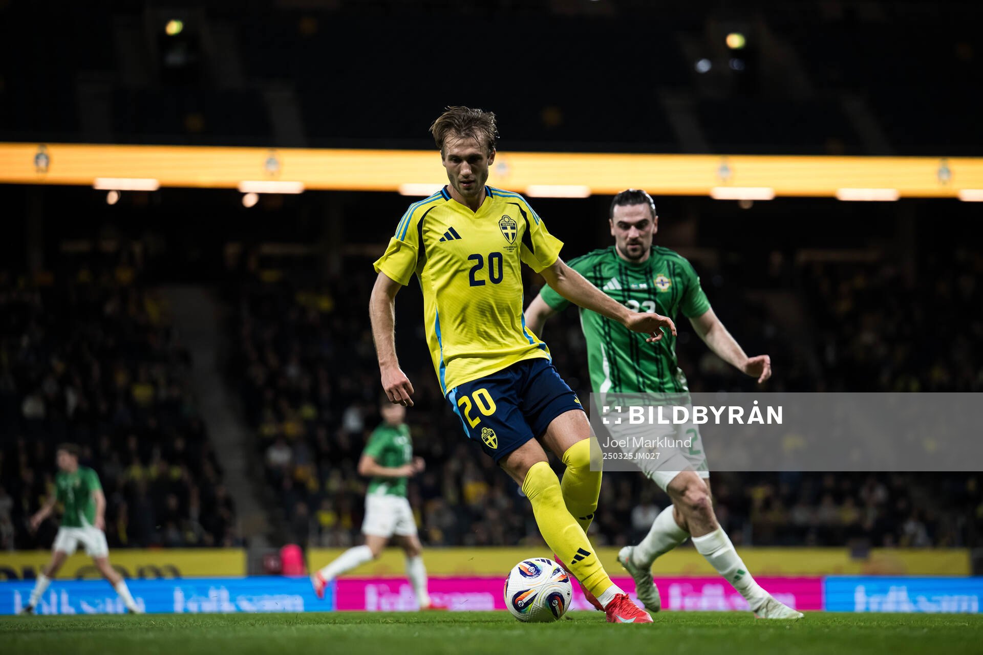 Benjamin Nygren of Sweden and Ciaron Brown of Northern